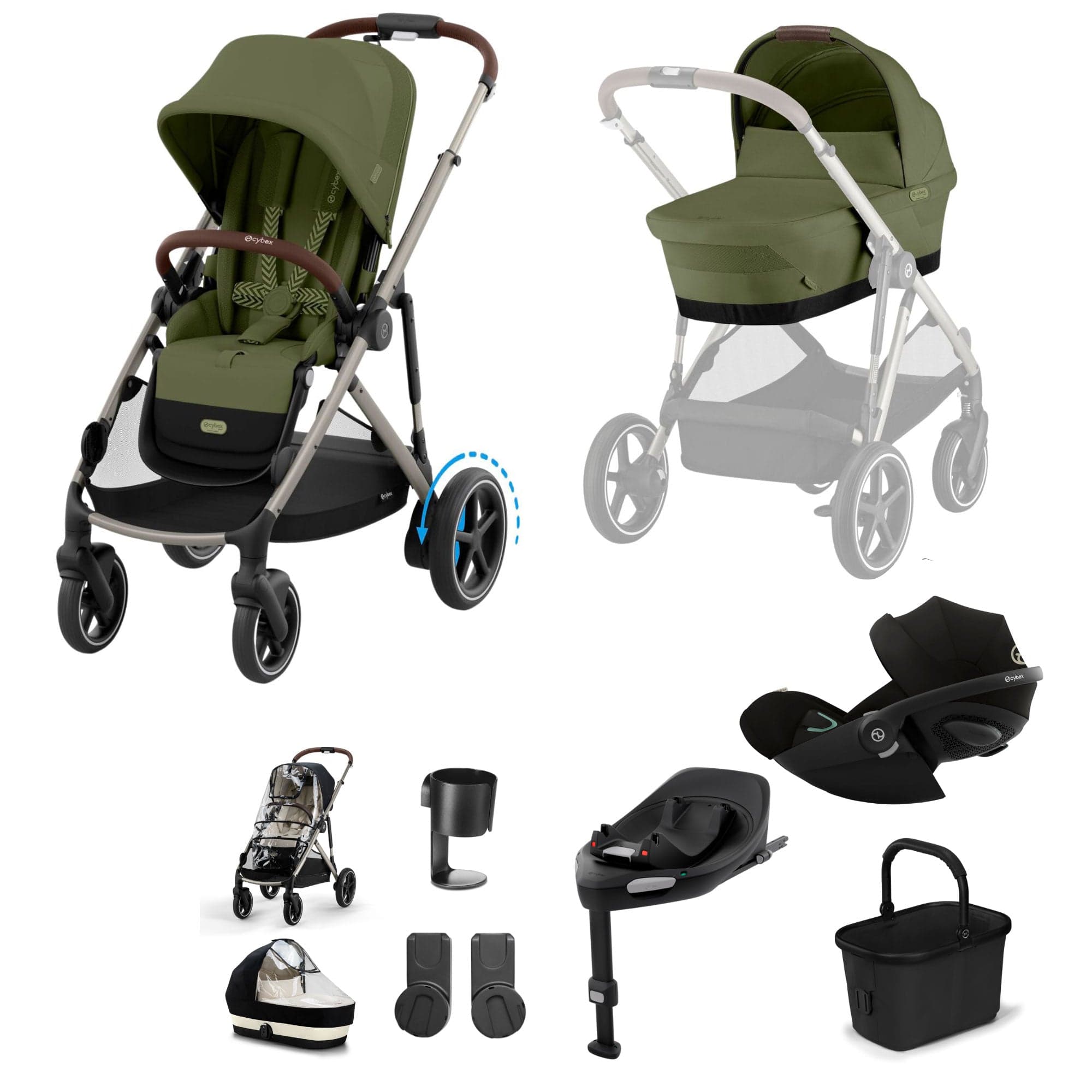 Cybex travel systems Cybex eGazelle S Luxury Kit - Moss Green 19533-eGAZ-LUX-G-MOS-4