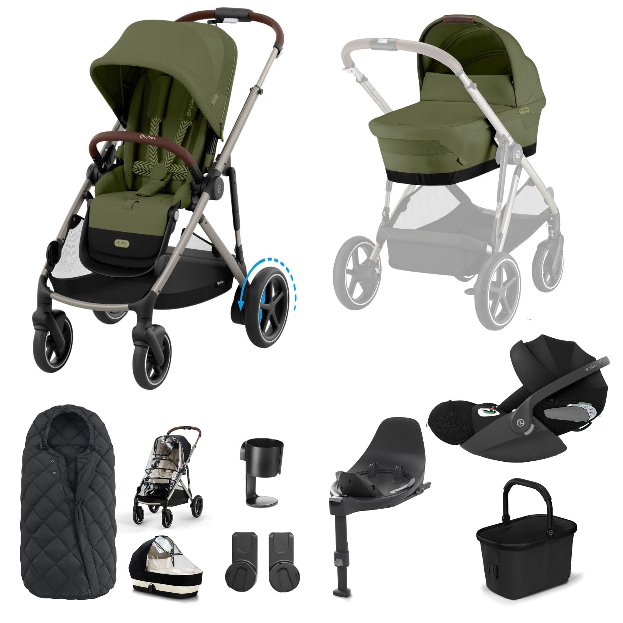 Cybex travel systems Cybex eGazelle S Luxury Kit - Moss Green 19537-eGAZ-LUX-T-MOS-2