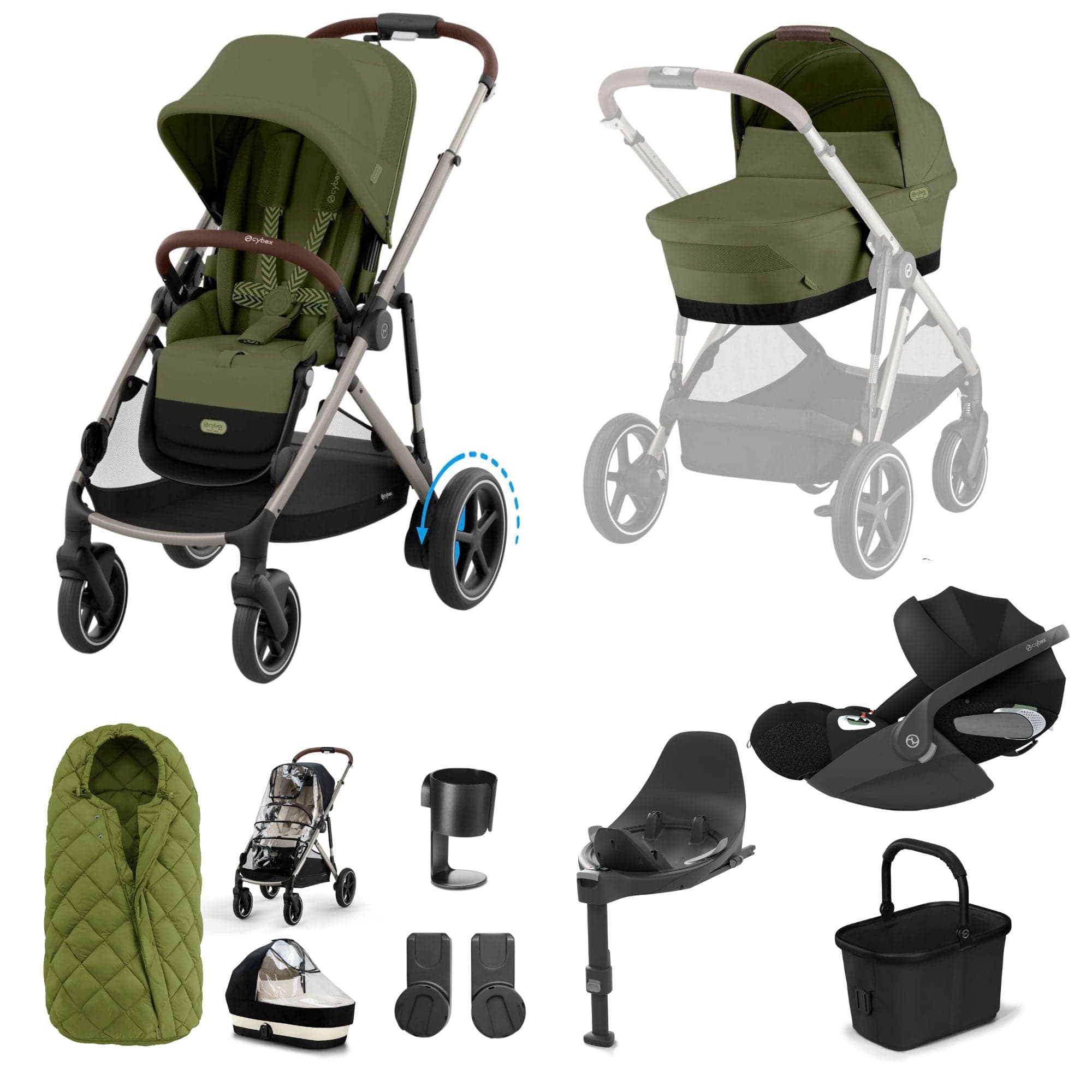 Cybex travel systems Cybex eGazelle S Luxury Kit - Moss Green 19537-eGAZ-LUX-T-MOS-3