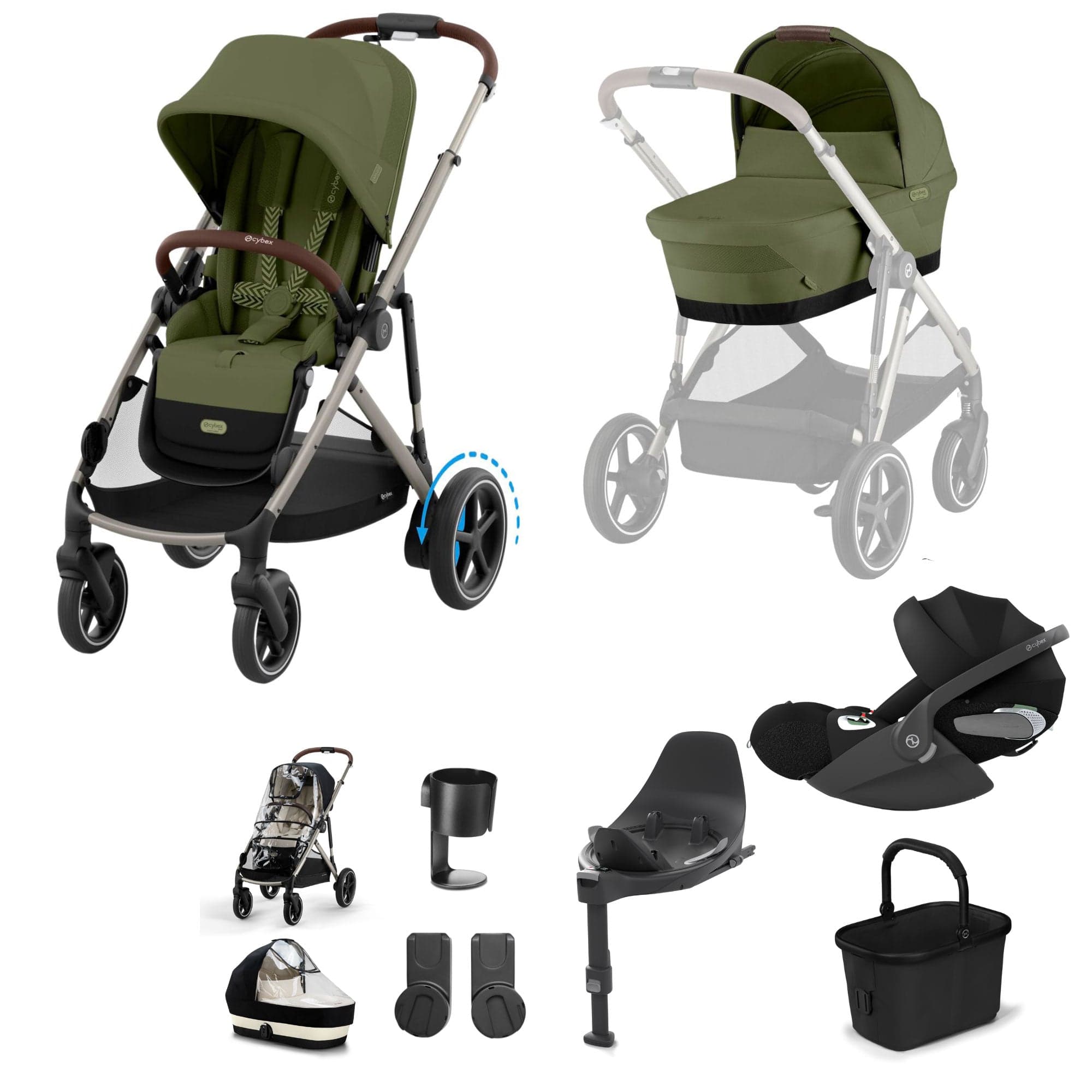 Cybex travel systems Cybex eGazelle S Luxury Kit - Moss Green 19537-eGAZ-LUX-T-MOS-4