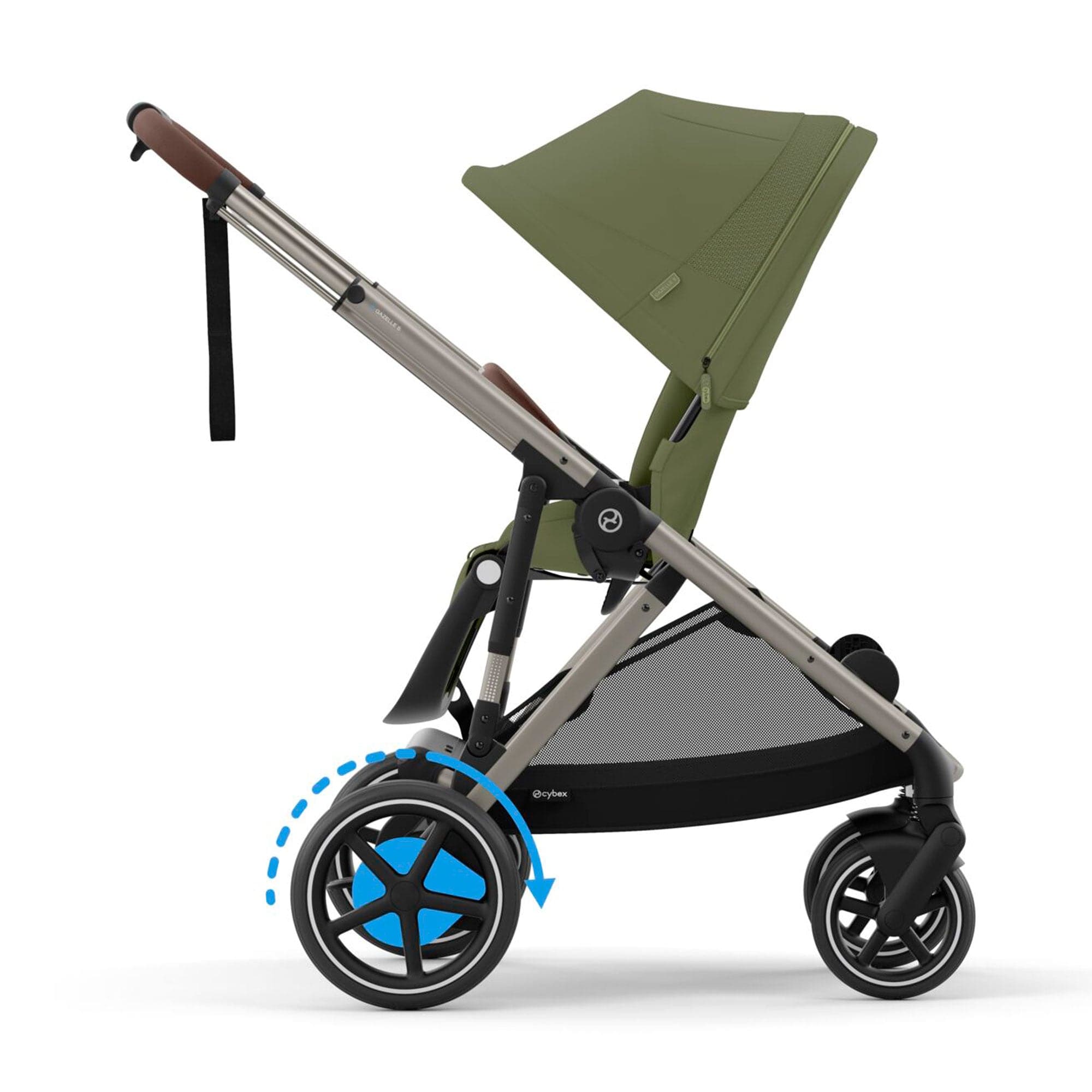 Cybex travel systems Cybex eGazelle S Twin Essential Pushchair Bundle - Moss Green
