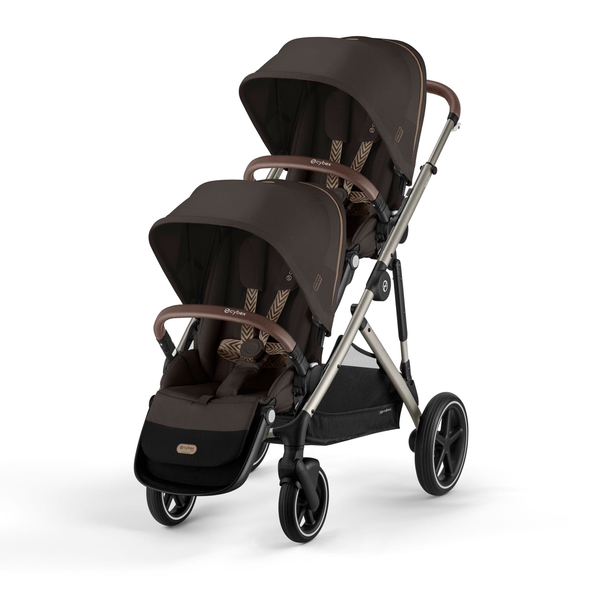 Cybex travel systems Cybex eGazelle S Twin Luxury Pushchair Bundle - Chocolate Brown