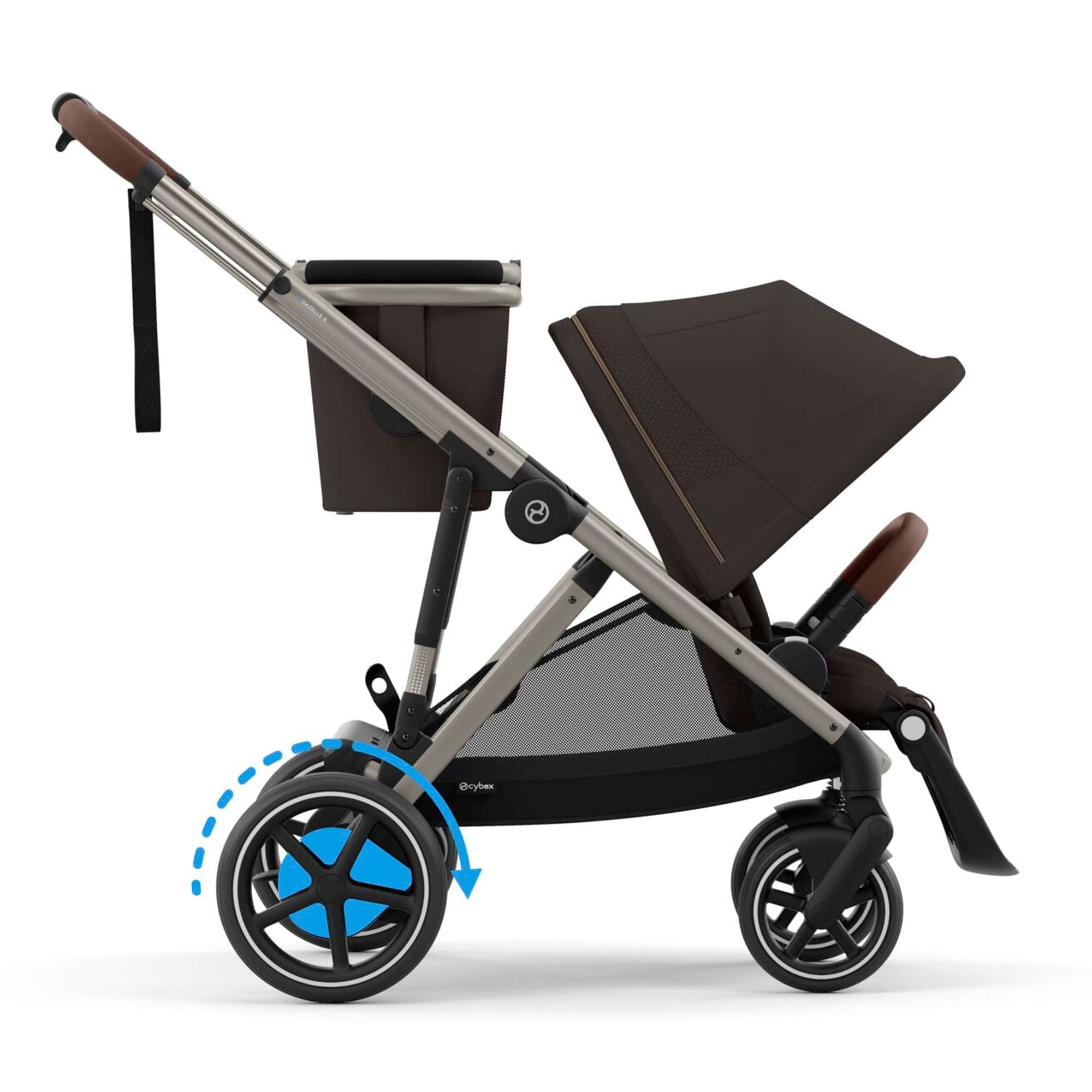 Cybex travel systems Cybex eGazelle S Twin Luxury Pushchair Bundle - Chocolate Brown