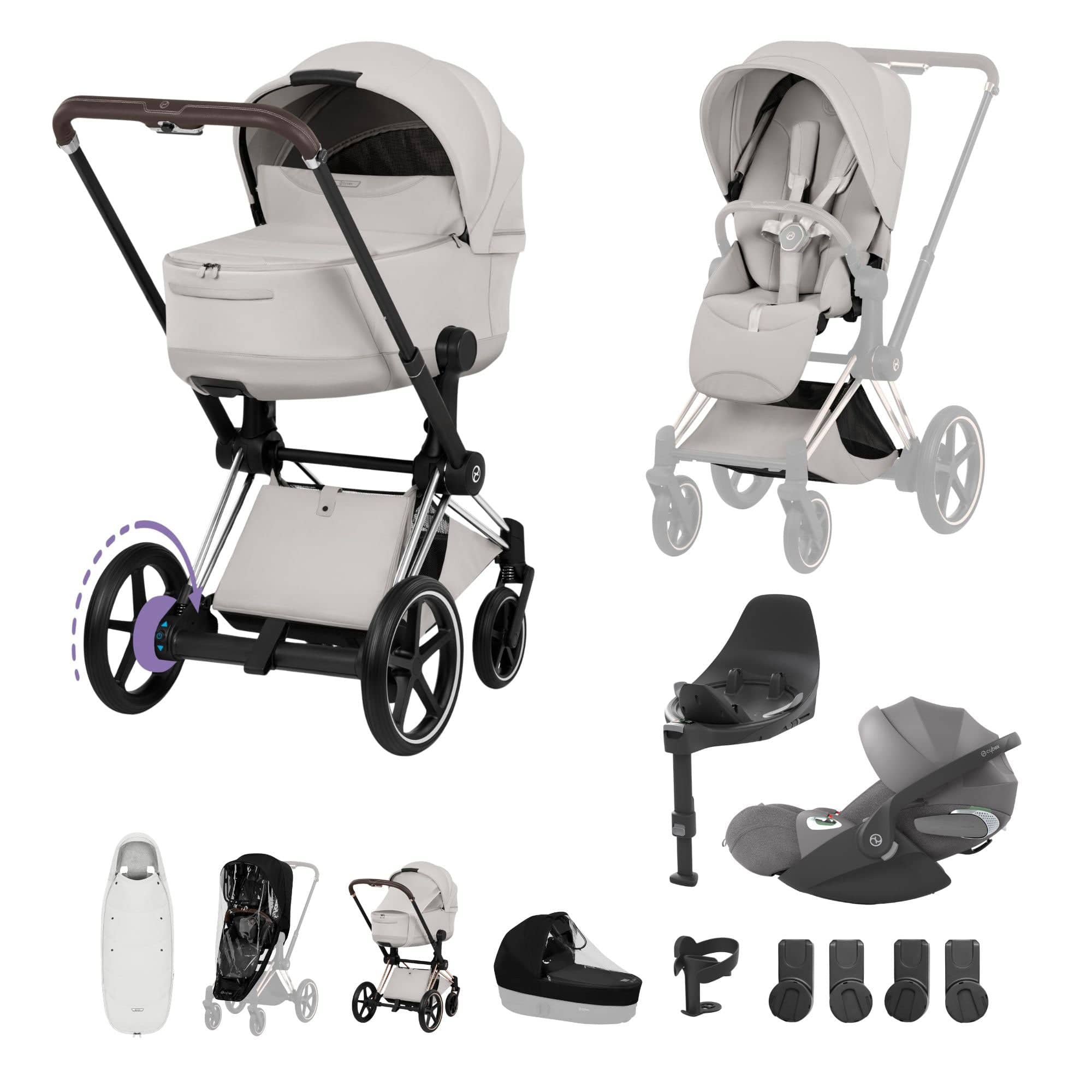 Cybex travel systems Cybex ePriam Ultimate Accessory  Bundle - Style Collection - City Grey 21921-CB-CIT-GRY-1