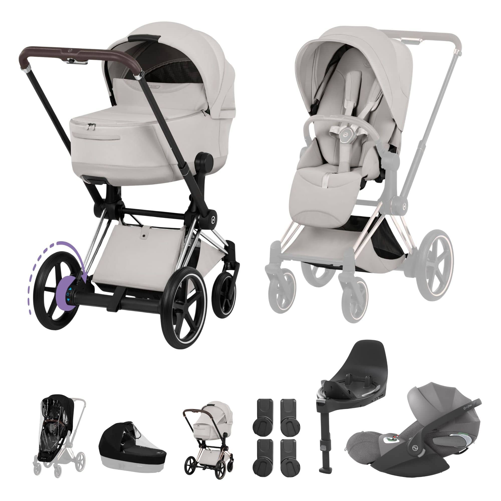 Cybex travel systems Cybex ePriam Ultimate  Bundle - Style Collection - City Grey 21894-CB-CIT-GRY-1