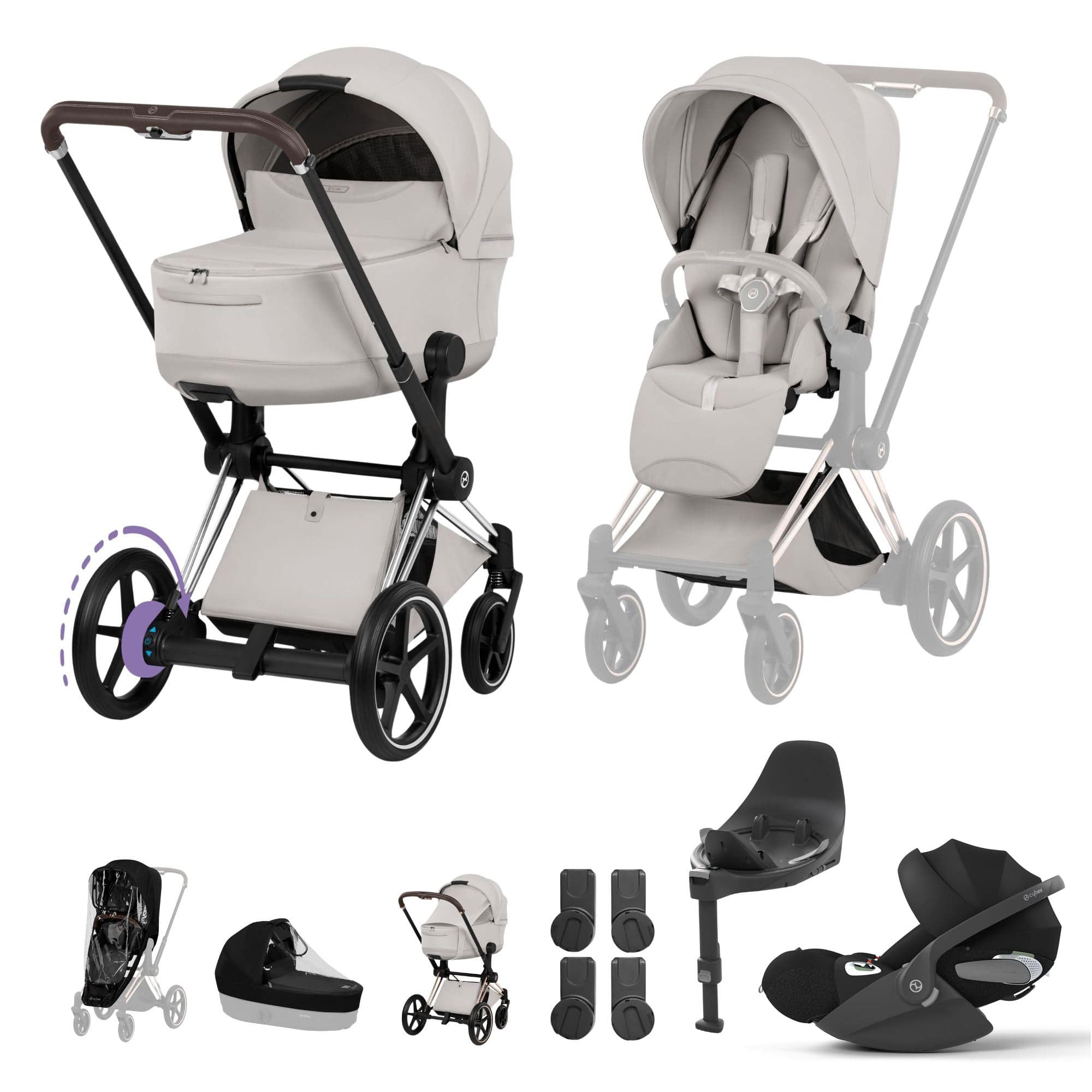 Cybex travel systems Cybex ePriam Ultimate  Bundle - Style Collection - City Grey 21894-CB-CIT-GRY