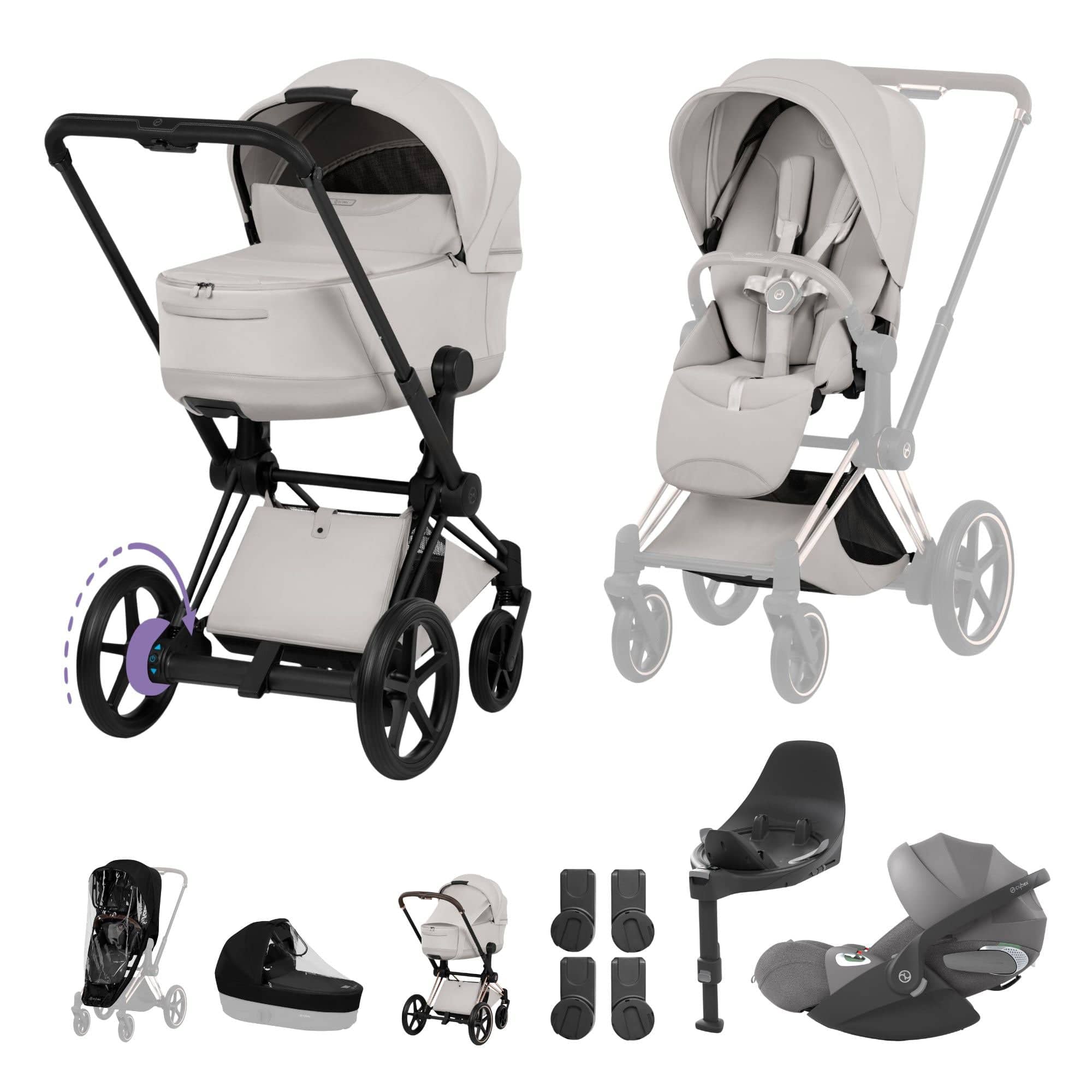 Cybex travel systems Cybex ePriam Ultimate  Bundle - Style Collection - City Grey 21894-MB-CIT-GRY-1