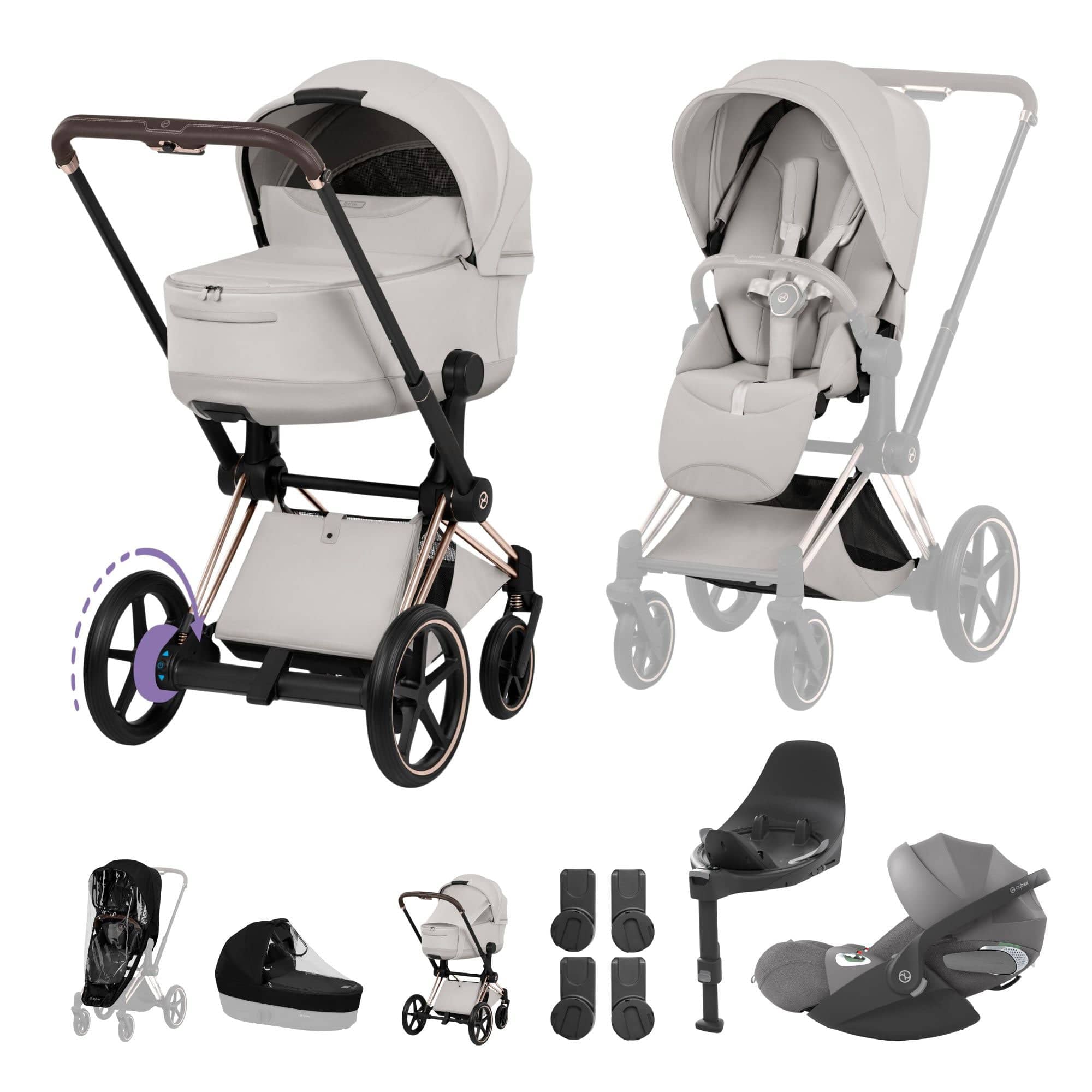Cybex travel systems Cybex ePriam Ultimate  Bundle - Style Collection - City Grey 21894-RG-CIT-GRY-1