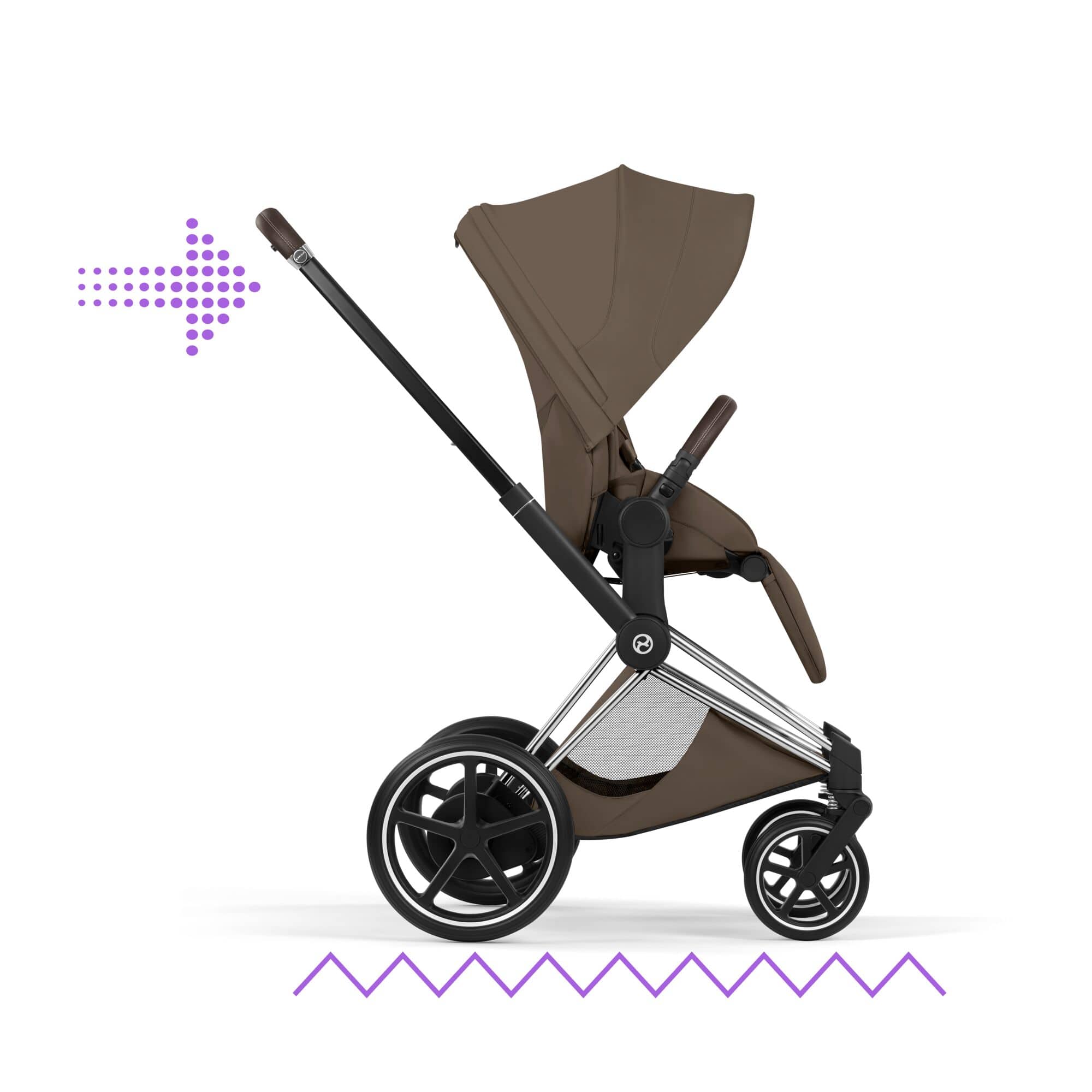Cybex travel systems Cybex ePriam Ultimate Bundle - Style Collection - Coconut Brown