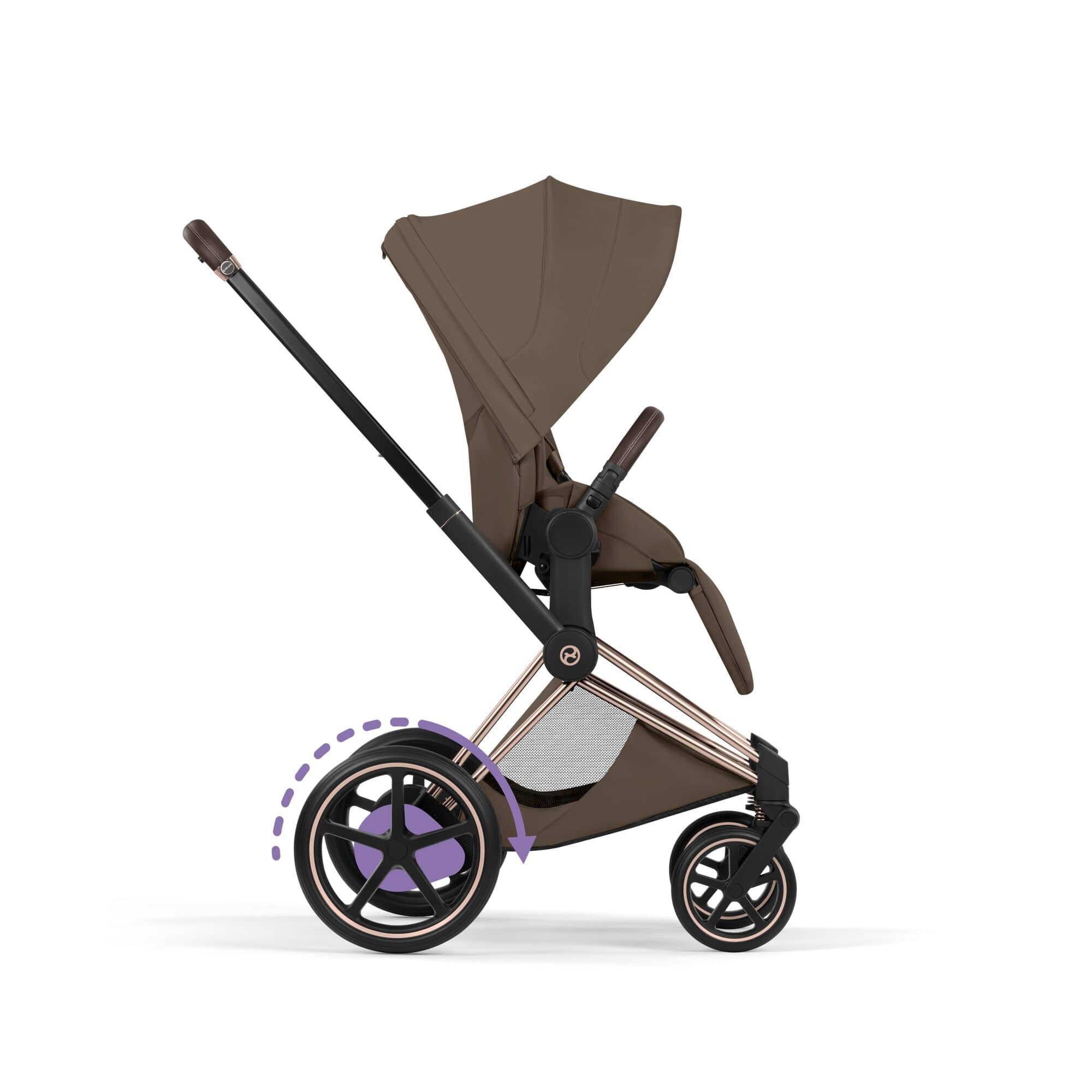 Cybex travel systems Cybex ePriam Ultimate Bundle - Style Collection - Coconut Brown