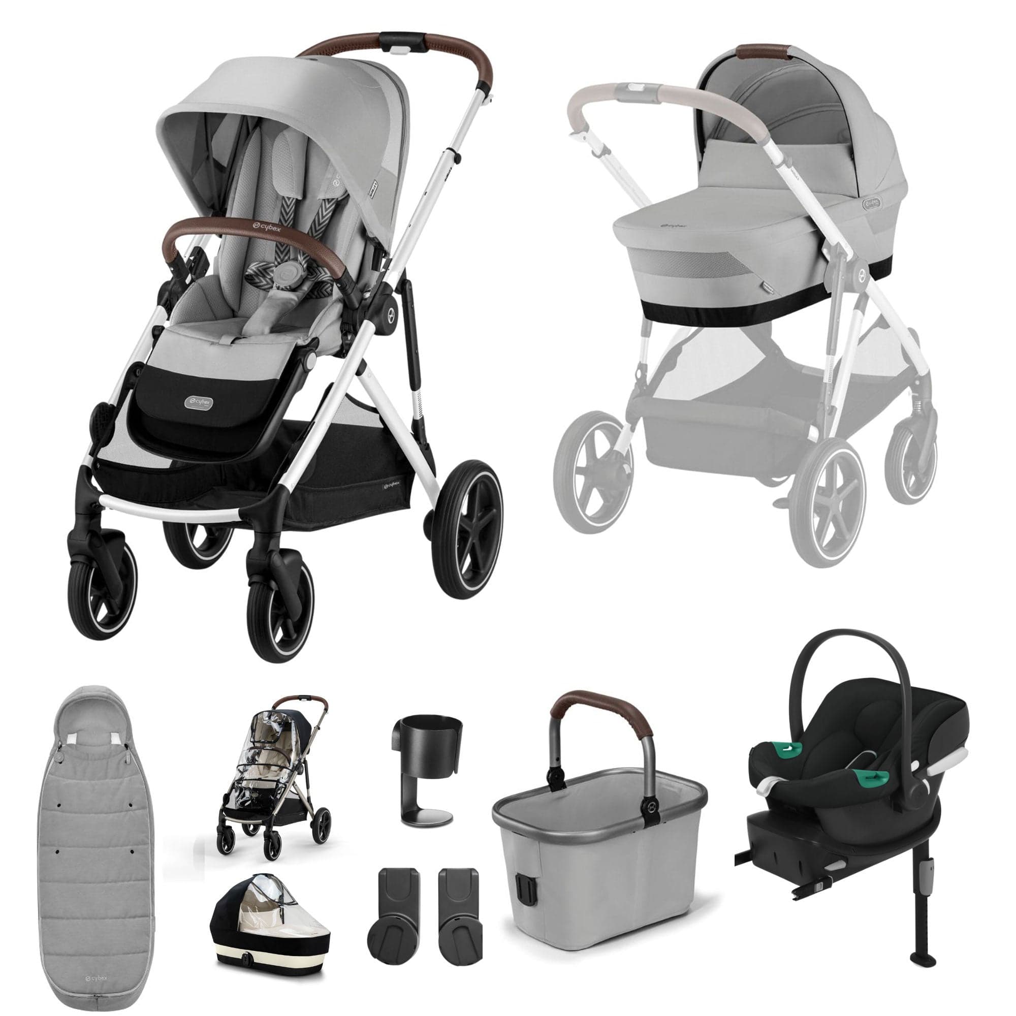 Cybex travel systems Cybex Gazelle S Comfort Bundle - Silver/Stone Grey 18489-STO-GRY-1