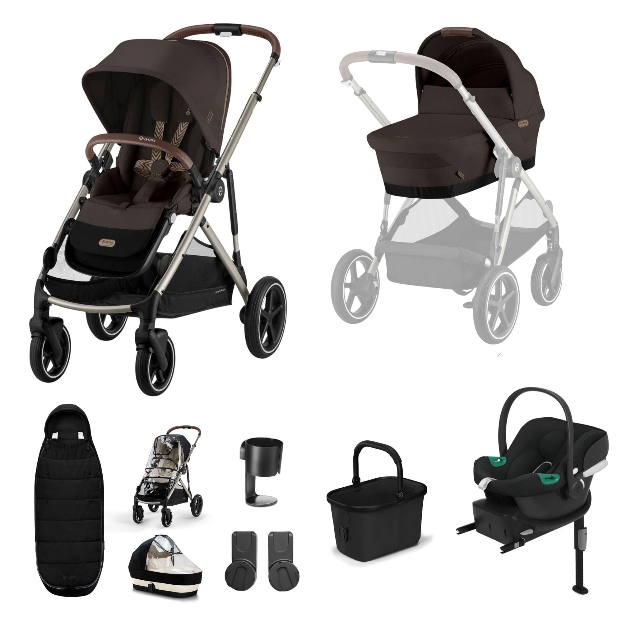 Cybex travel systems Cybex Gazelle S Comfort Bundle - Taupe/Chocolate Brown 19510-GAZ-COM-CHB-1