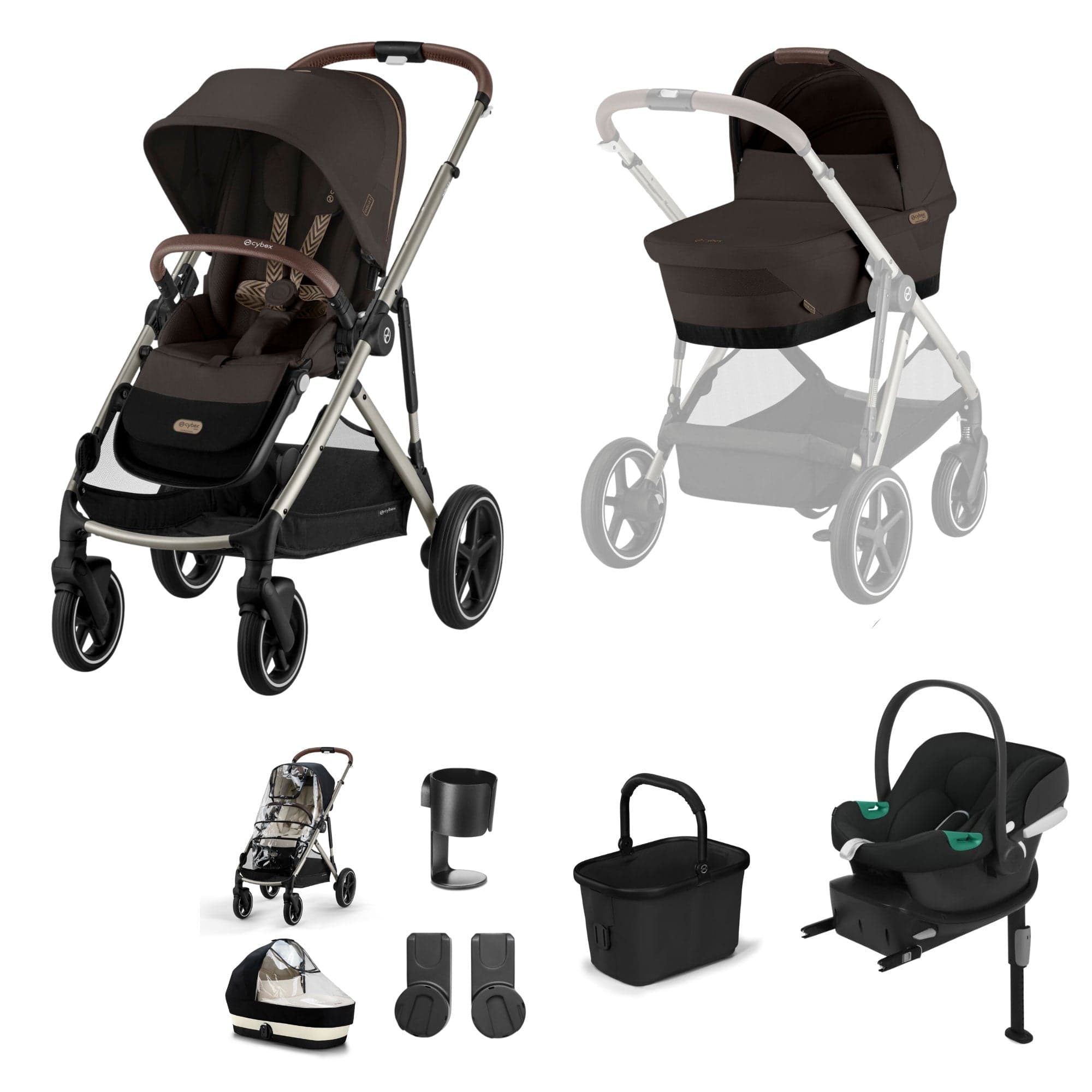 Cybex travel systems Cybex Gazelle S Comfort Bundle - Taupe/Chocolate Brown 19510-GAZ-COM-CHB-5