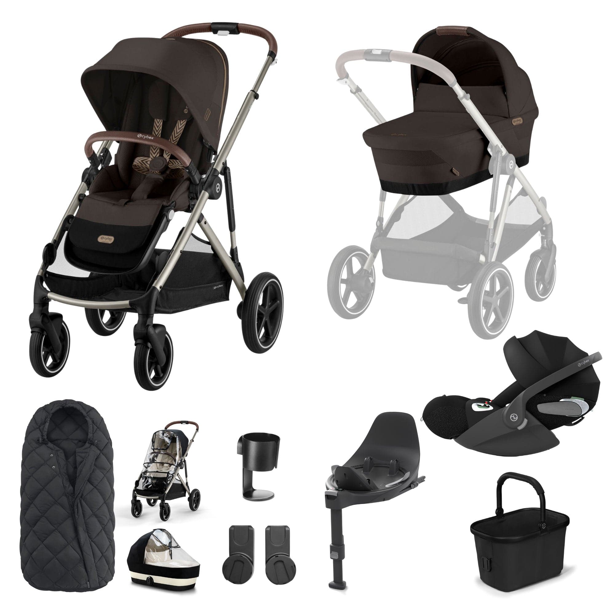 Cybex travel systems Cybex Gazelle S Luxury Bundle - Taupe/Chocolate Brown 19520-GAZ-LUX-T-CHB-3