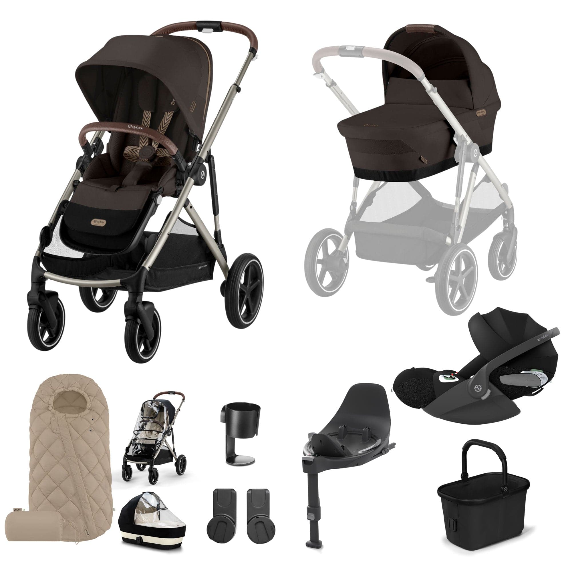 Cybex travel systems Cybex Gazelle S Luxury Bundle - Taupe/Chocolate Brown 19520-GAZ-LUX-T-CHB-4