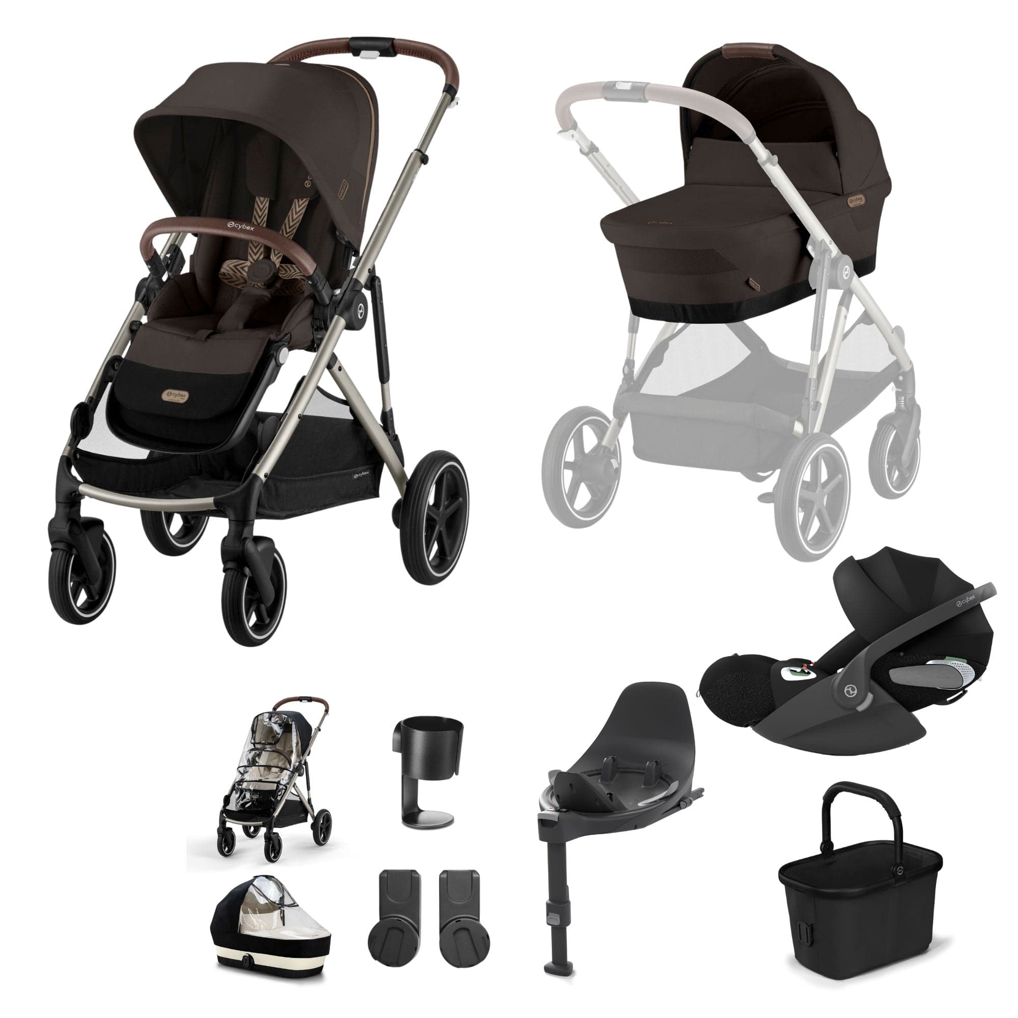 Cybex travel systems Cybex Gazelle S Luxury Bundle - Taupe/Chocolate Brown 19520-GAZ-LUX-T-CHB-5