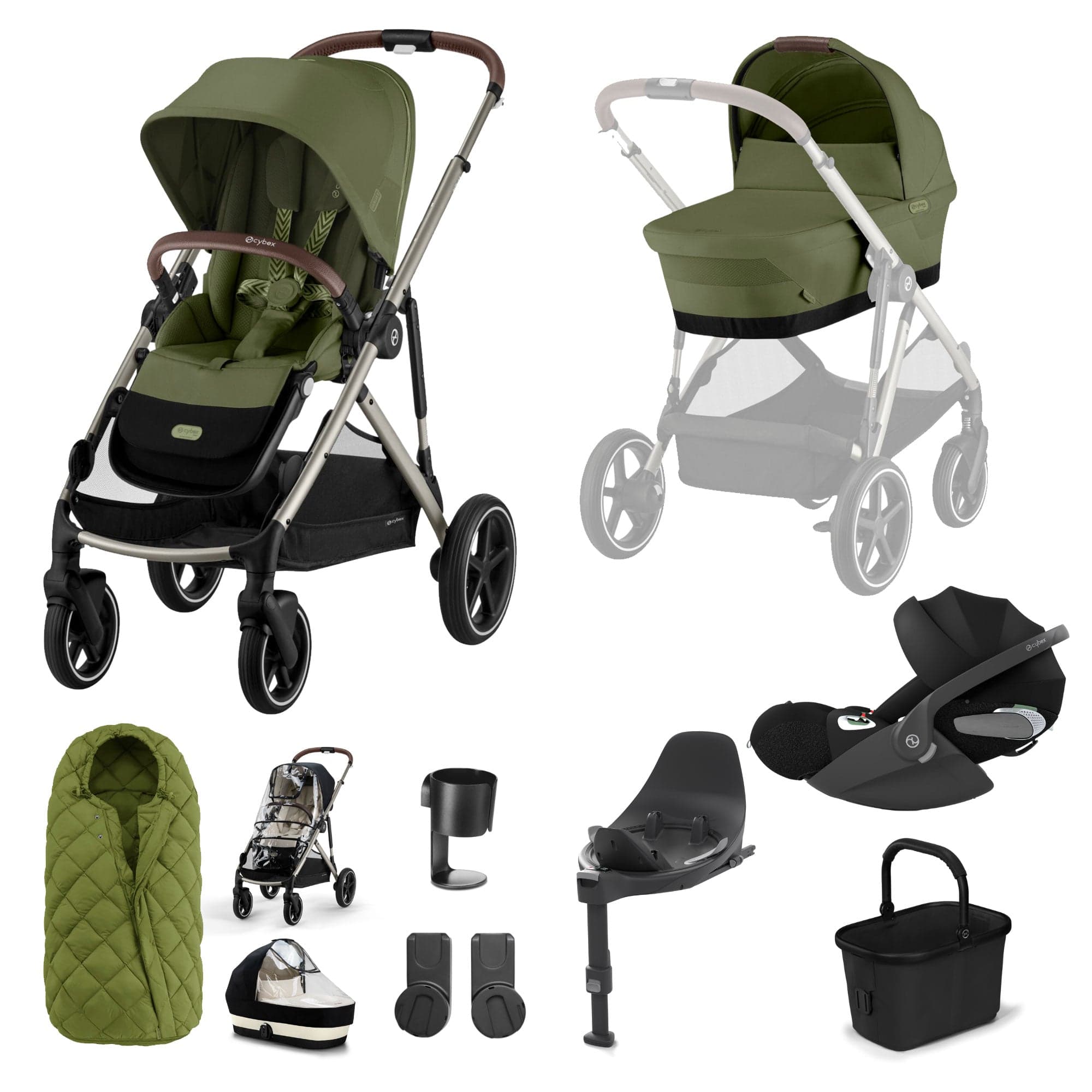 Cybex travel systems Cybex Gazelle S Luxury Bundle - Taupe/Moss Green 19501-GAZ-LUX-T-MOS-3