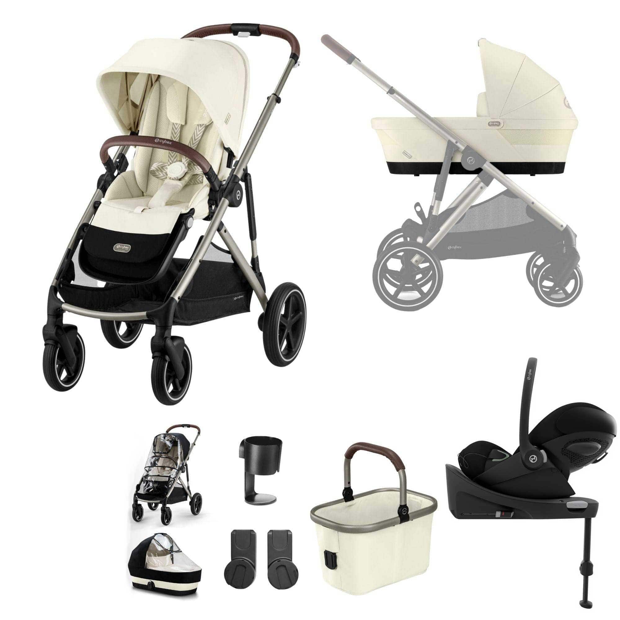 Cybex travel systems Cybex Gazelle S Luxury Bundle - Taupe/Seashell Beige 19308-TPE-SEA-BEI