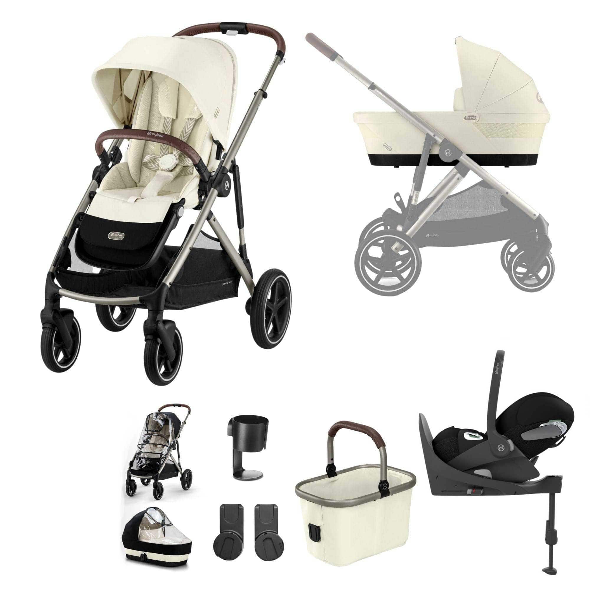 Cybex travel systems Cybex Gazelle S Luxury Bundle - Taupe/Seashell Beige 19309-TPE-SEA-BEI