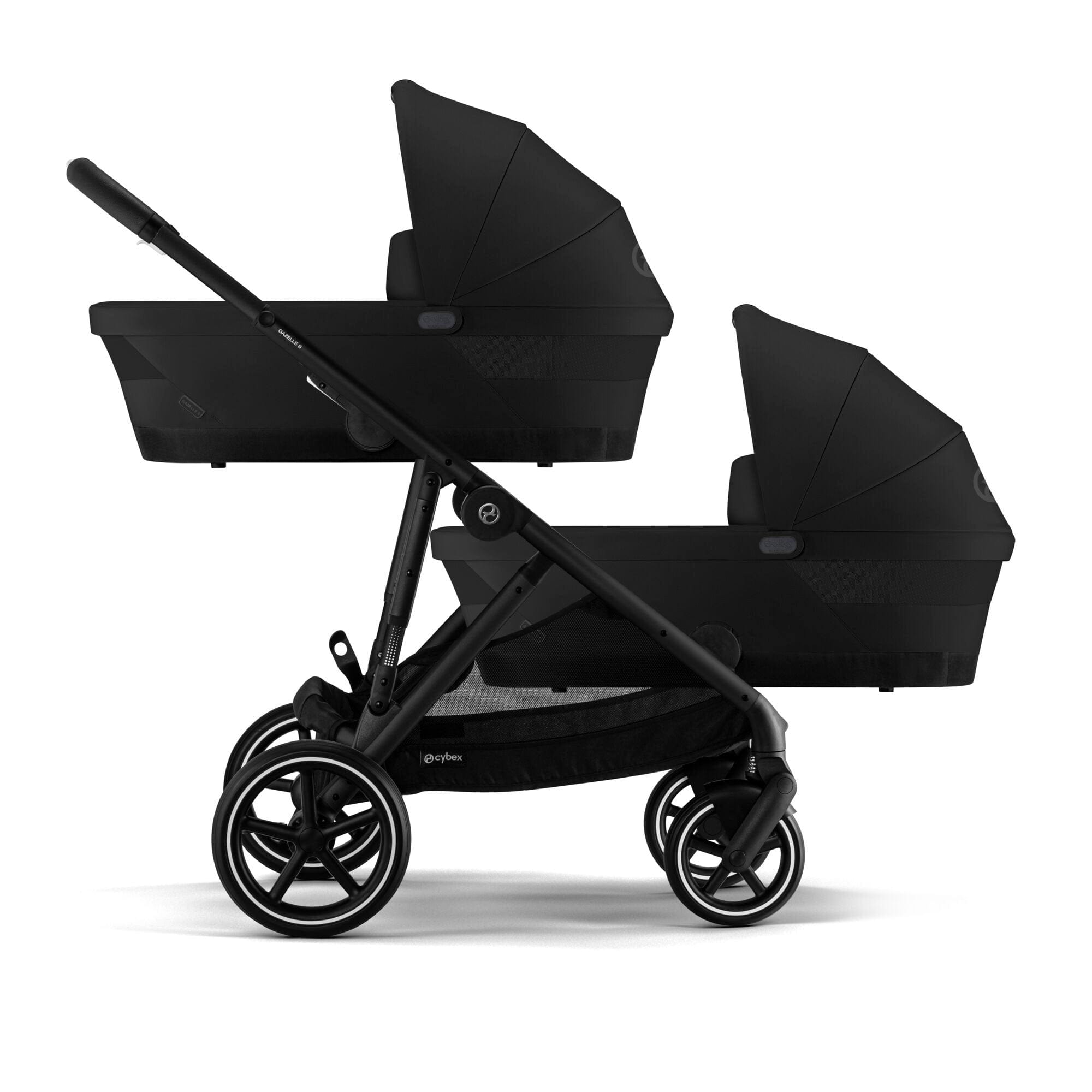 Cybex travel systems Cybex Gazelle S Twin Comfort Pushchair Bundle - Moon Black