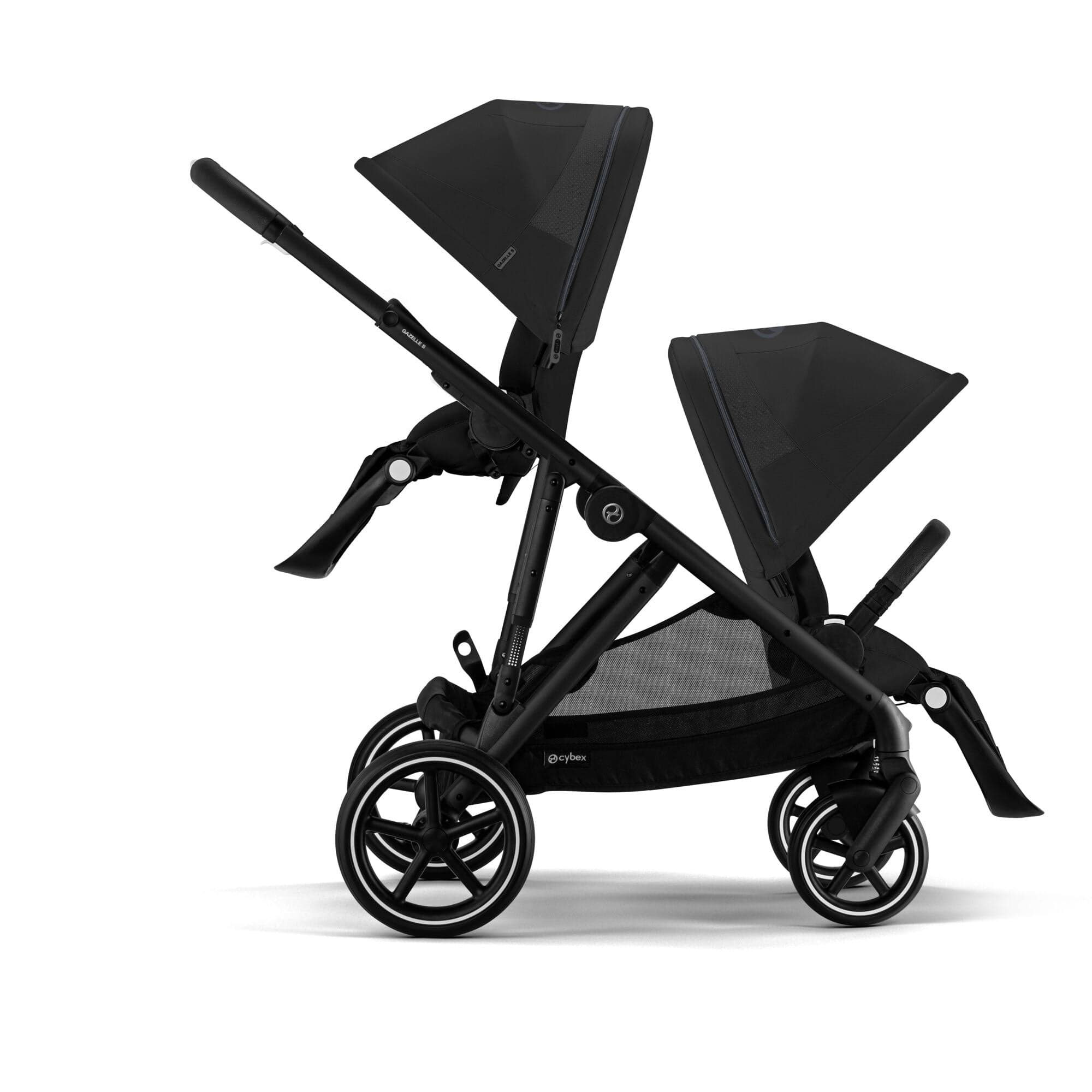 Cybex travel systems Cybex Gazelle S Twin Comfort Pushchair Bundle - Moon Black