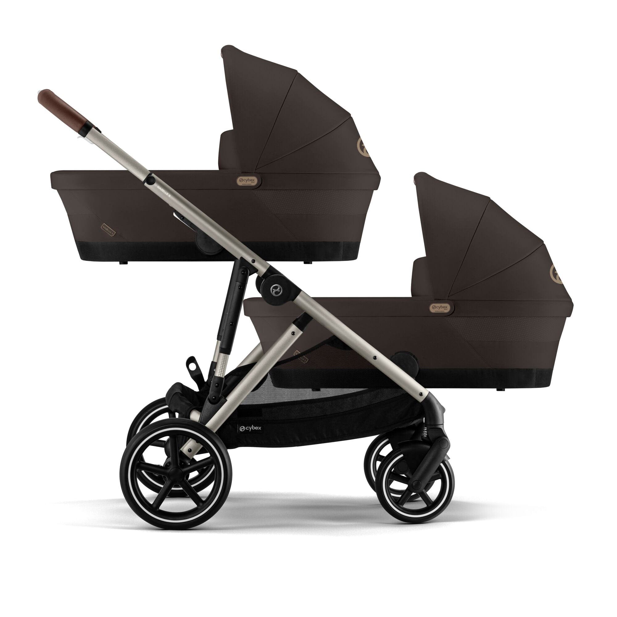 Cybex travel systems Cybex Gazelle S Twin Luxury Pushchair Bundle - Chocolate Brown