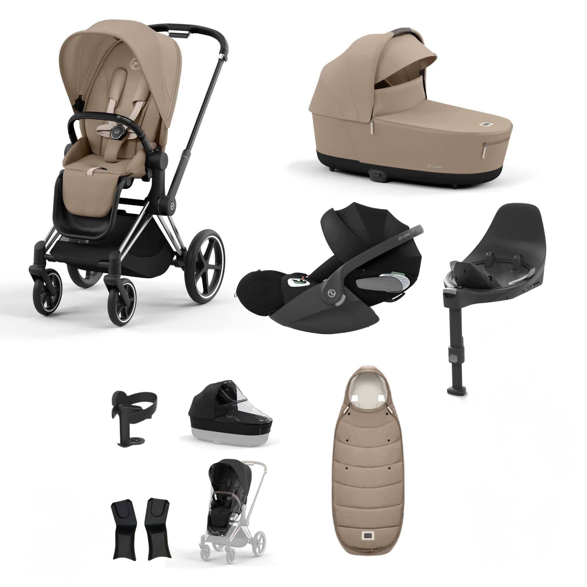 Cybex travel systems Cybex Priam Essential Travel Bundle - Cozy Beige 19675-CHR-CLT-CZY-BEI-a