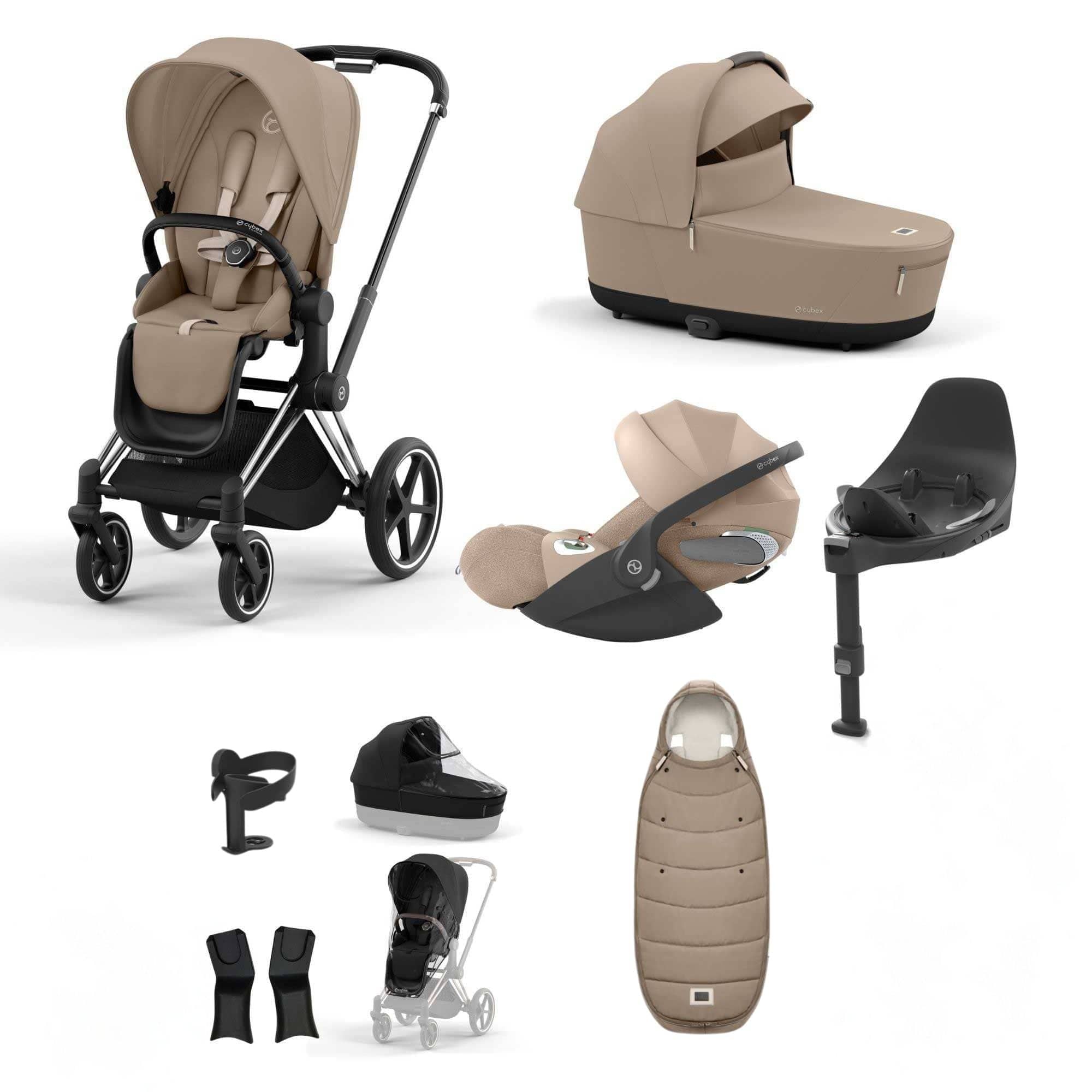 Cybex travel systems Cybex Priam Essential Travel Bundle - Cozy Beige 19685-CHR-CLT-PLUS-CZY-BEI-a