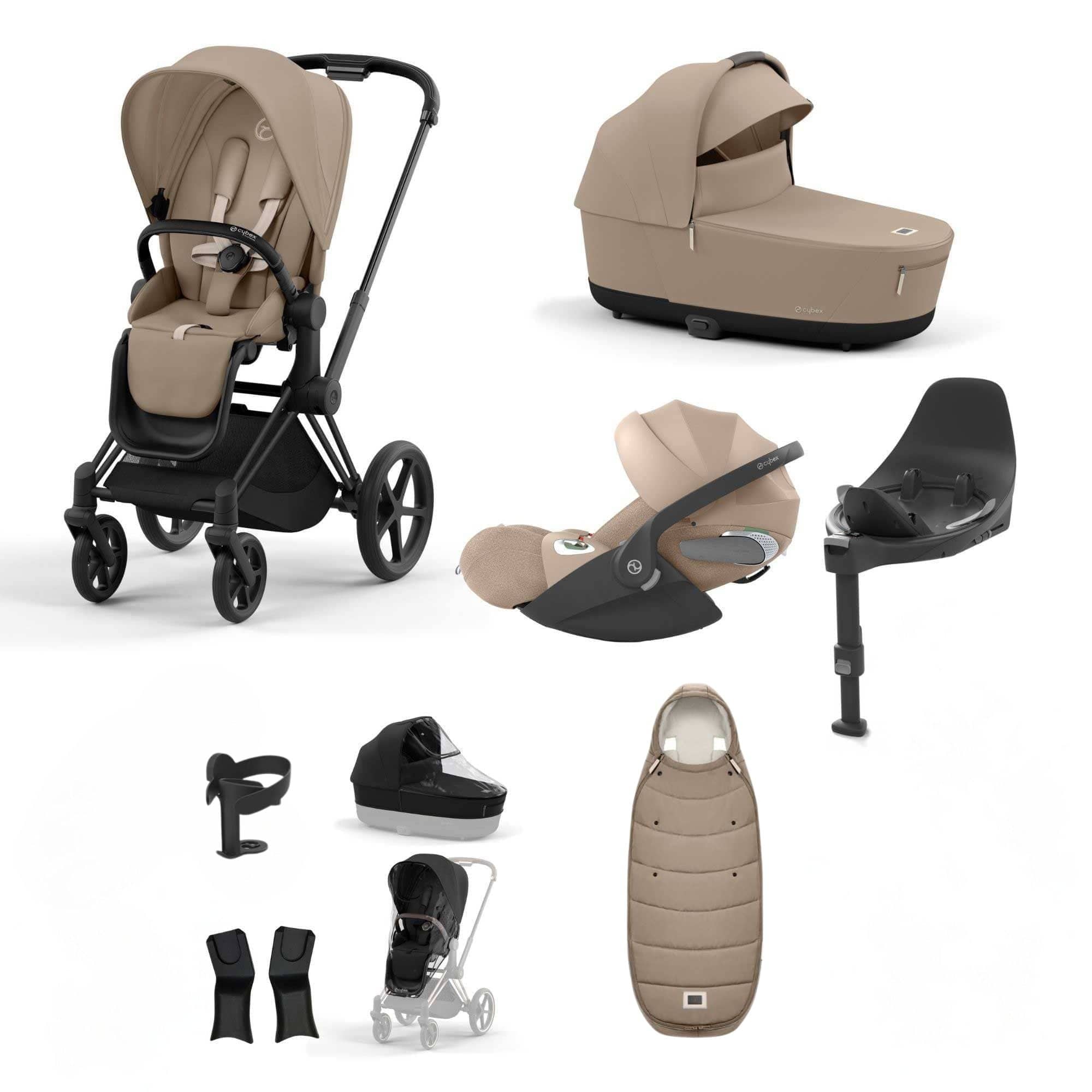 Cybex travel systems Cybex Priam Essential Travel Bundle - Cozy Beige 19691-MAT-CLT-PLUS-CZY-BEI-a