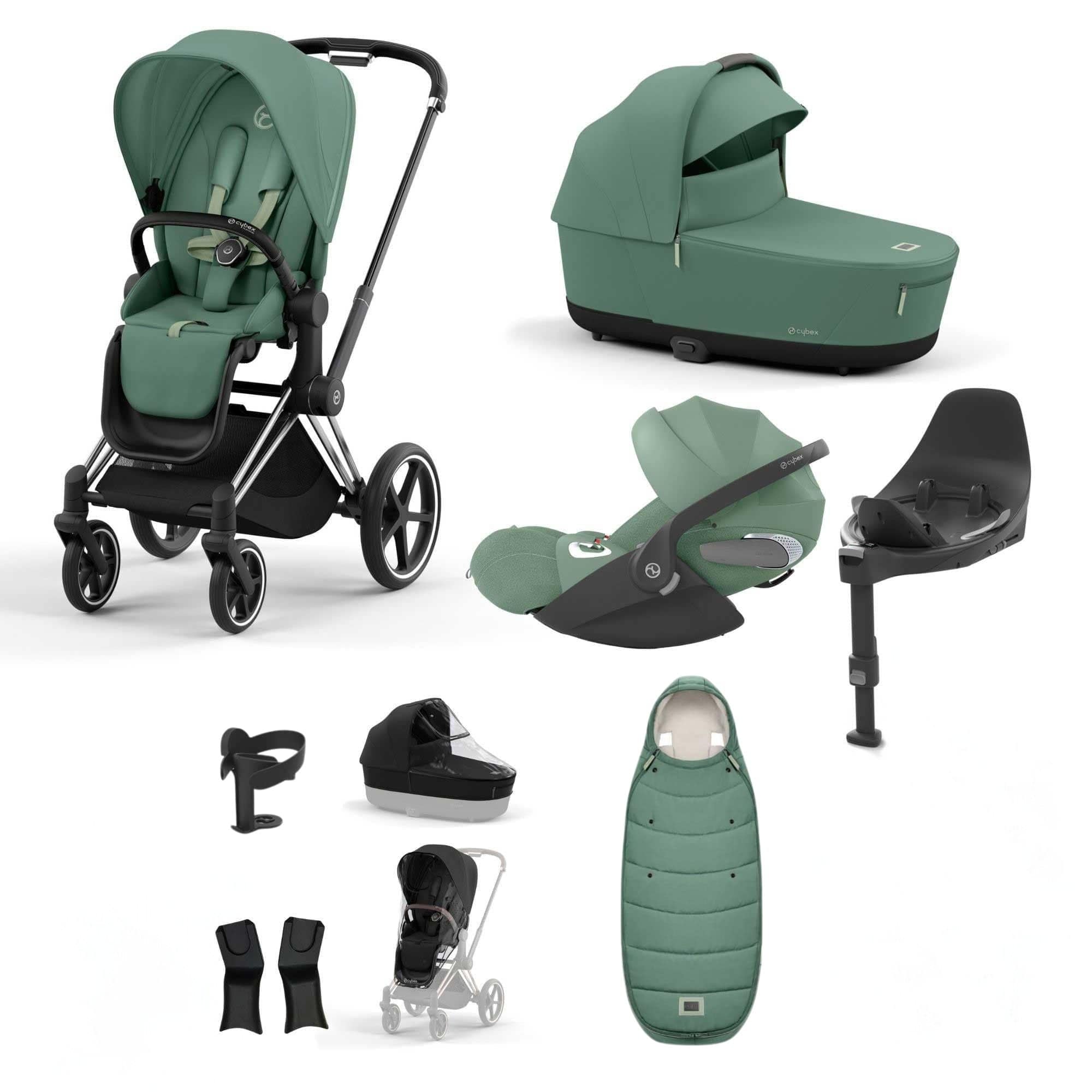 Cybex travel systems Cybex Priam Essential Travel Bundle - Leaf Green 19682-CHR-CLT-PLUS-LEF-GRN-a