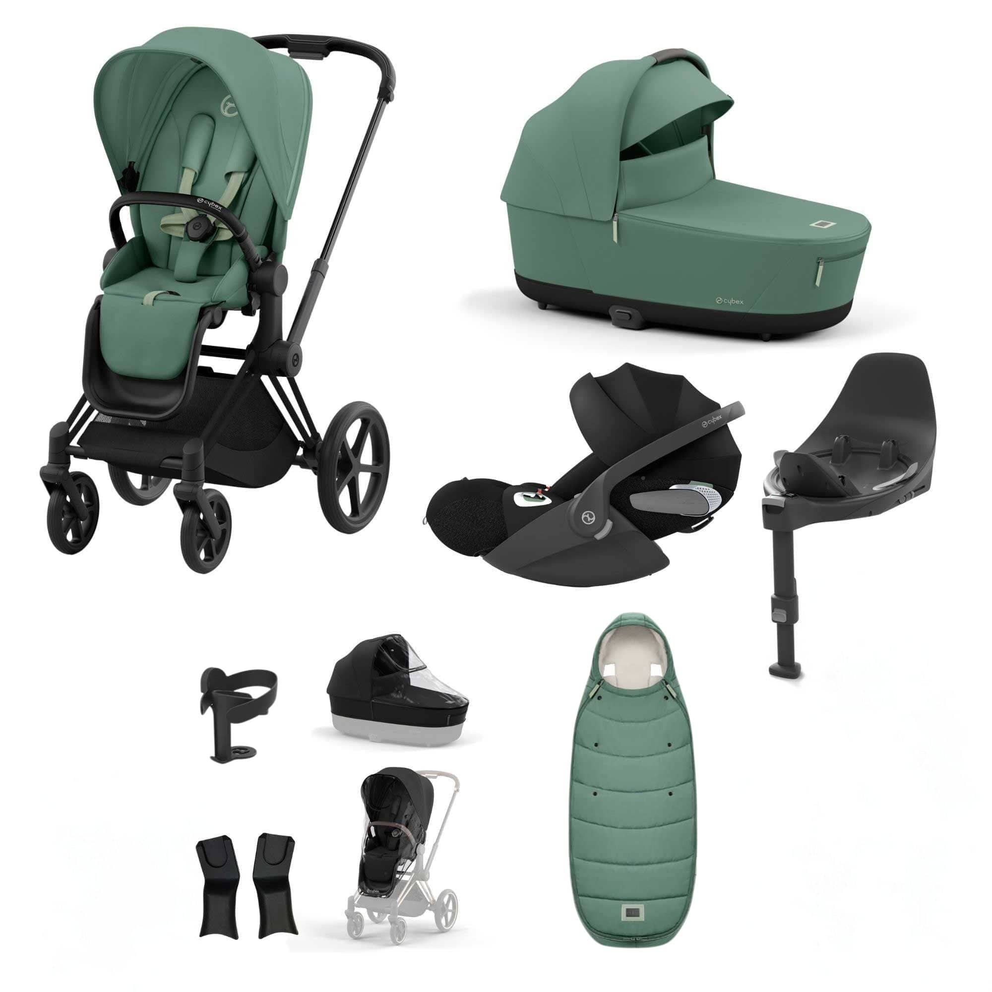 Cybex travel systems Cybex Priam Essential Travel Bundle - Leaf Green 19689-MAT-CLT-LEF-GRN-a