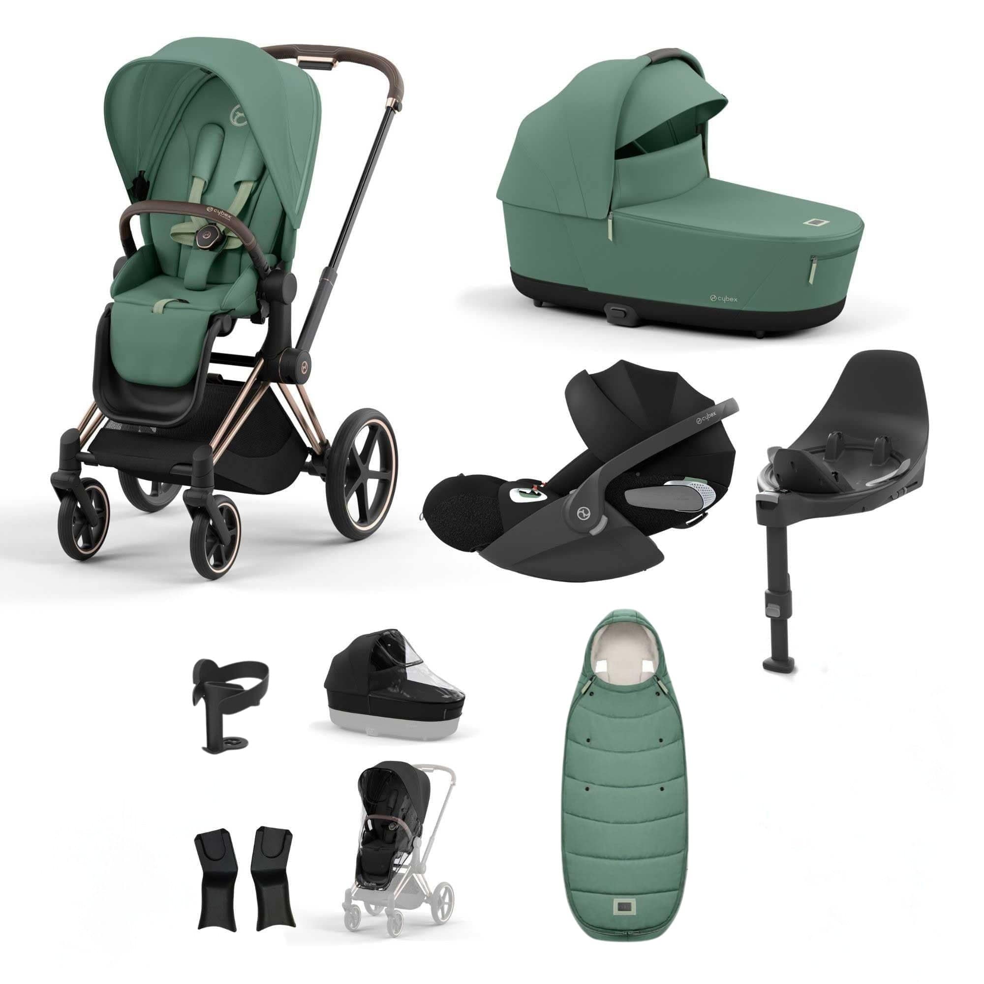 Cybex travel systems Cybex Priam Essential Travel Bundle - Leaf Green 19699-RSG-CLT-LEF-GRN-a