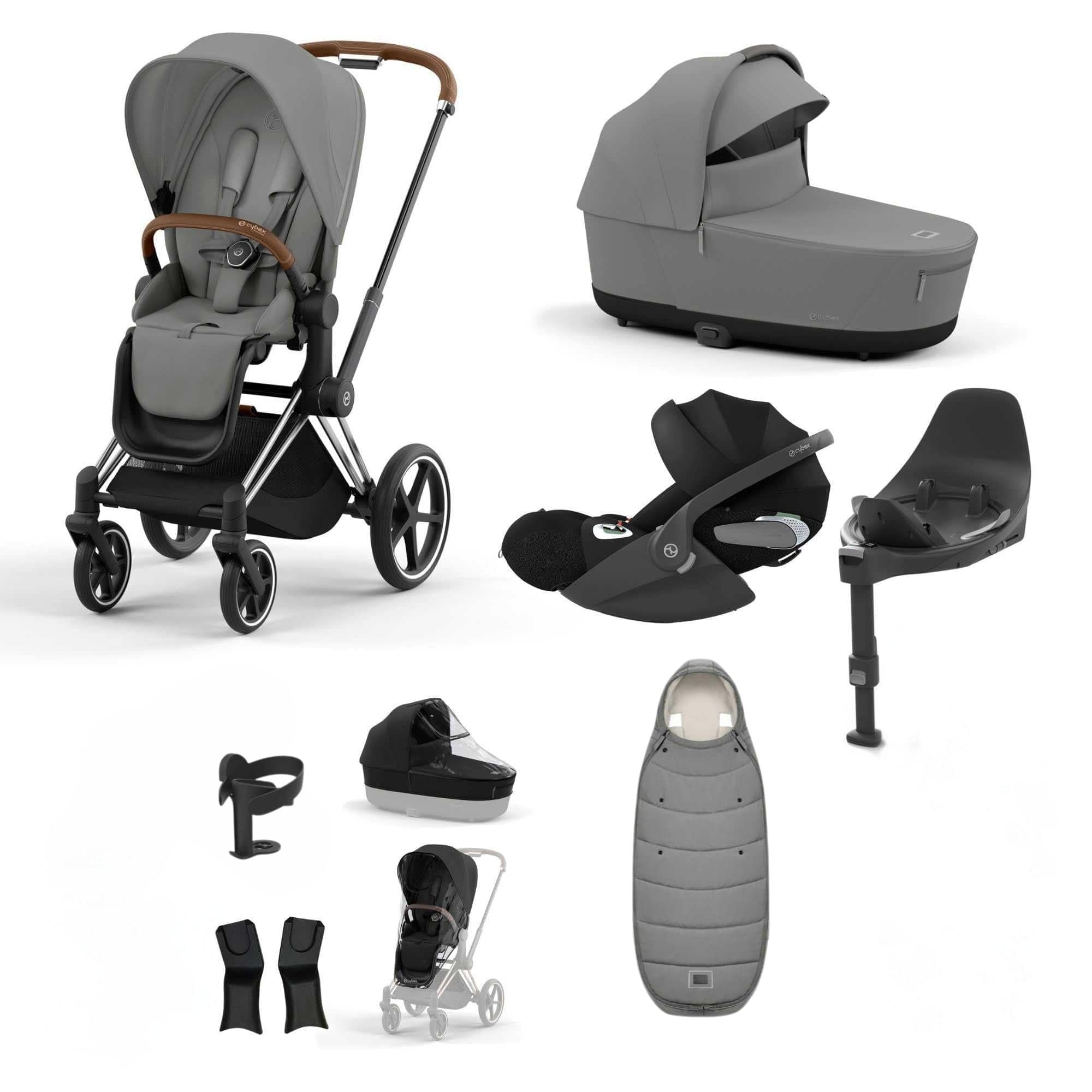 Cybex travel systems Cybex Priam Essential Travel Bundle - Mirage Grey 19677-CHR-CLT-MIR-GRY-a