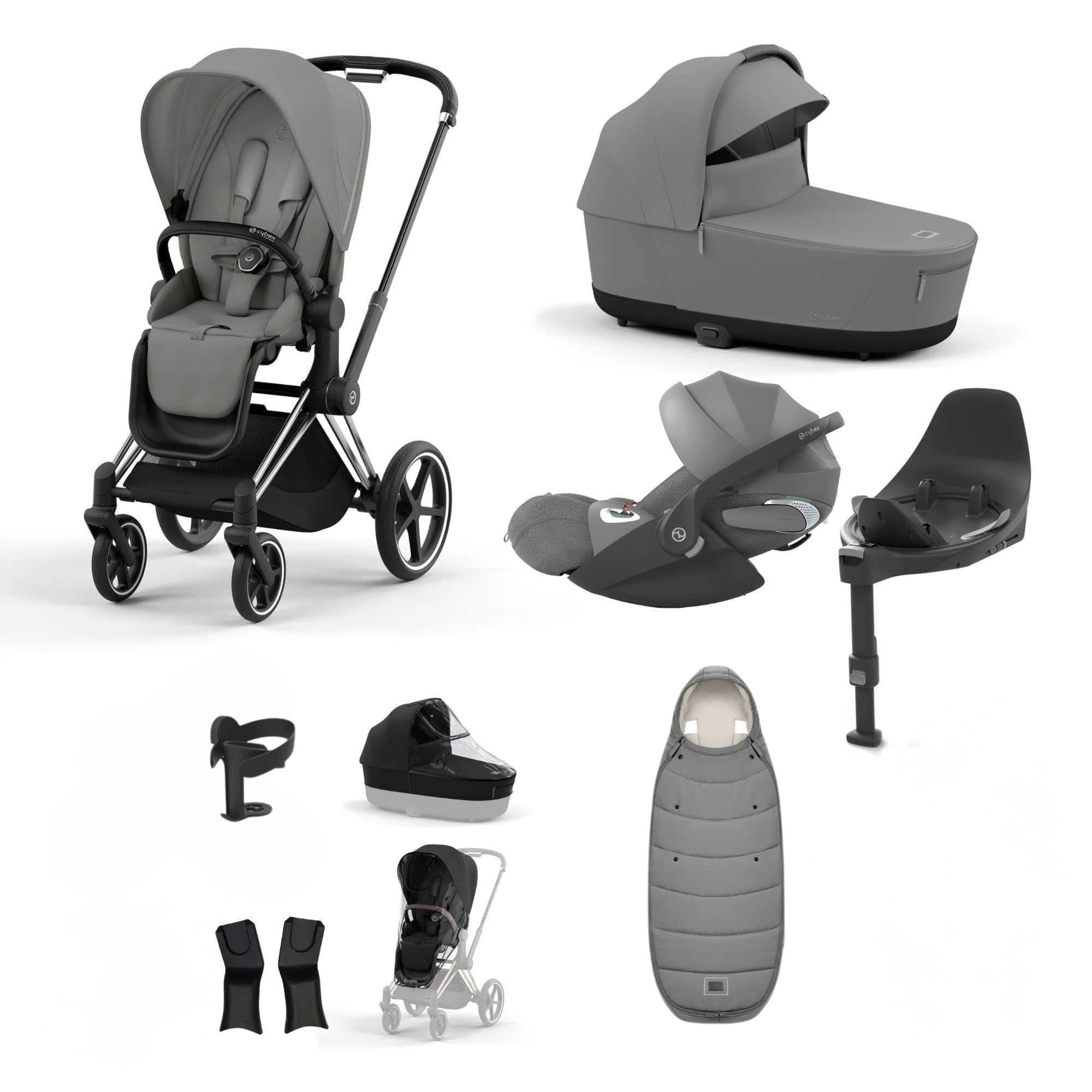 Cybex travel systems Cybex Priam Essential Travel Bundle - Mirage Grey 19683-CHR-CLT-PLUS-MIR-GRY-a