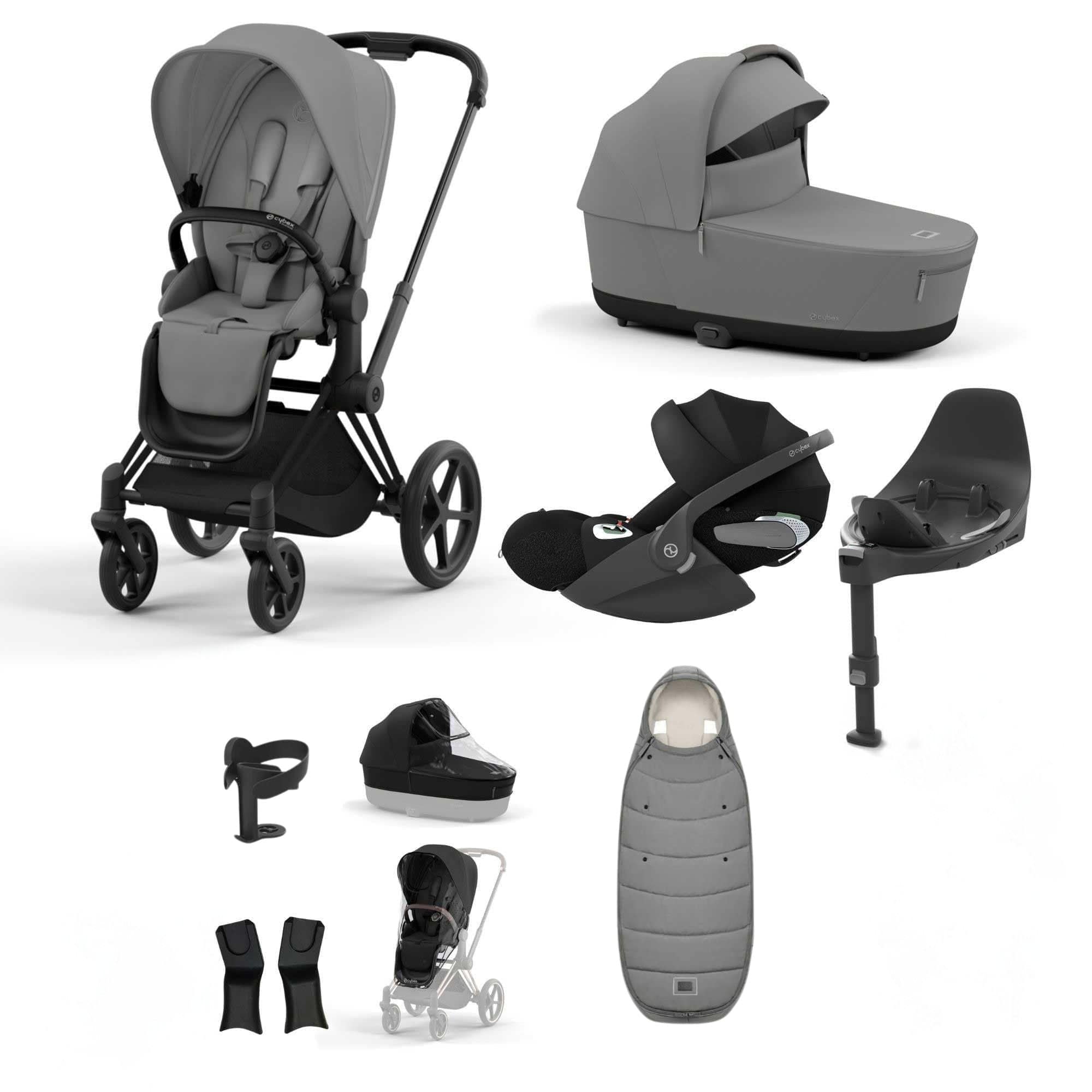 Cybex travel systems Cybex Priam Essential Travel Bundle - Mirage Grey 19688-MAT-CLT-MIR-GRY-a