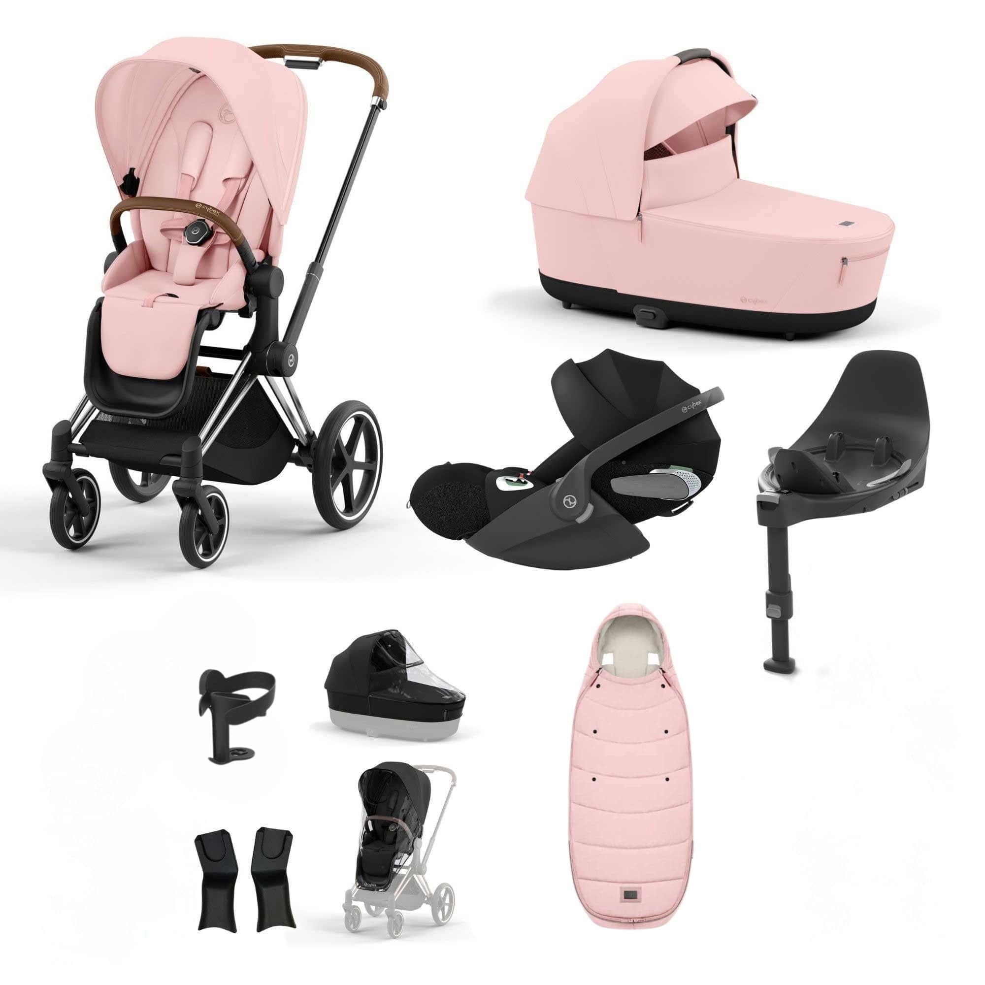 Cybex travel systems Cybex Priam Essential Travel Bundle - Peach Pink 19676-CHR-CLT-PCH-PNK-a