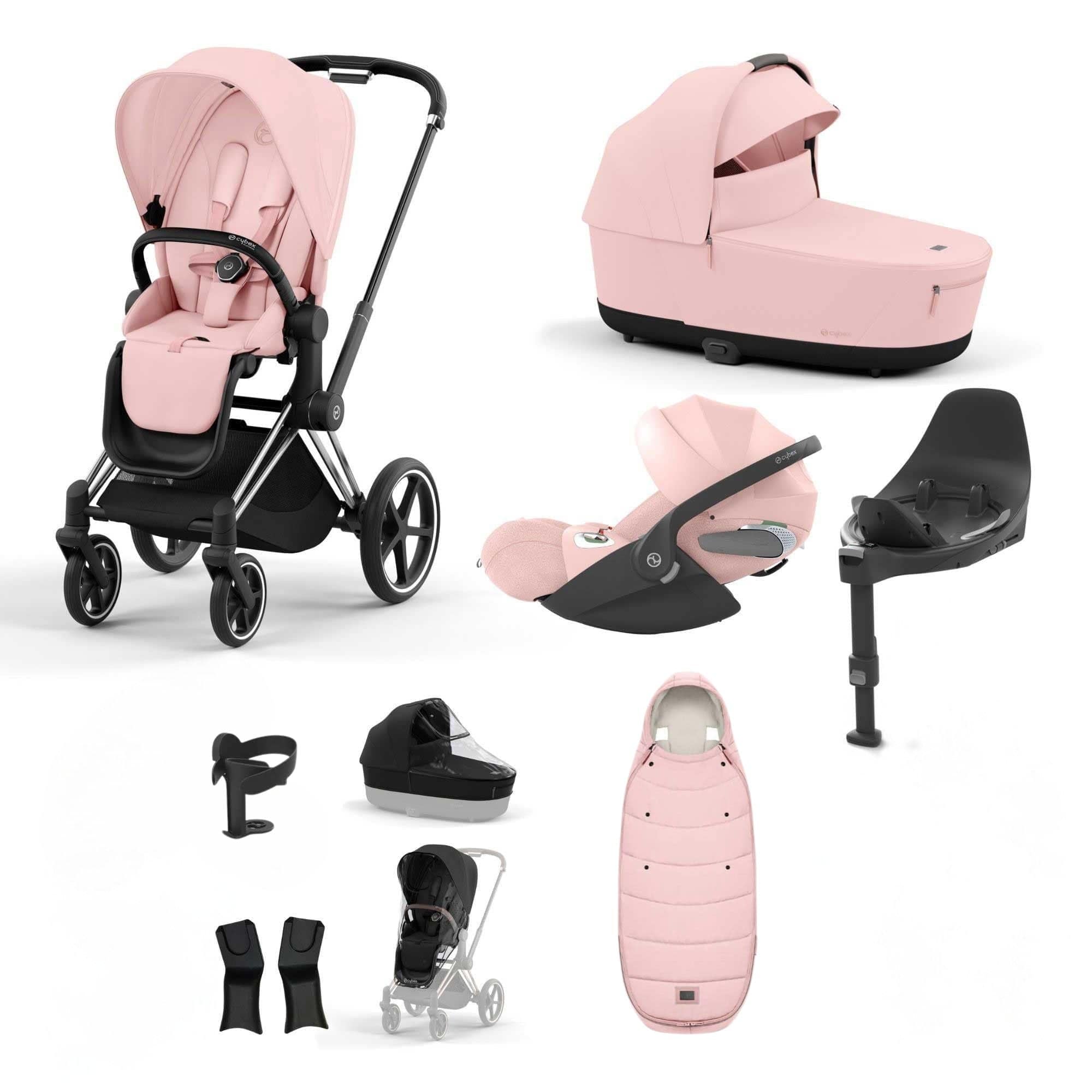 Cybex travel systems Cybex Priam Essential Travel Bundle - Peach Pink 19684-CHR-CLT-PLUS-PCH-PNK-a