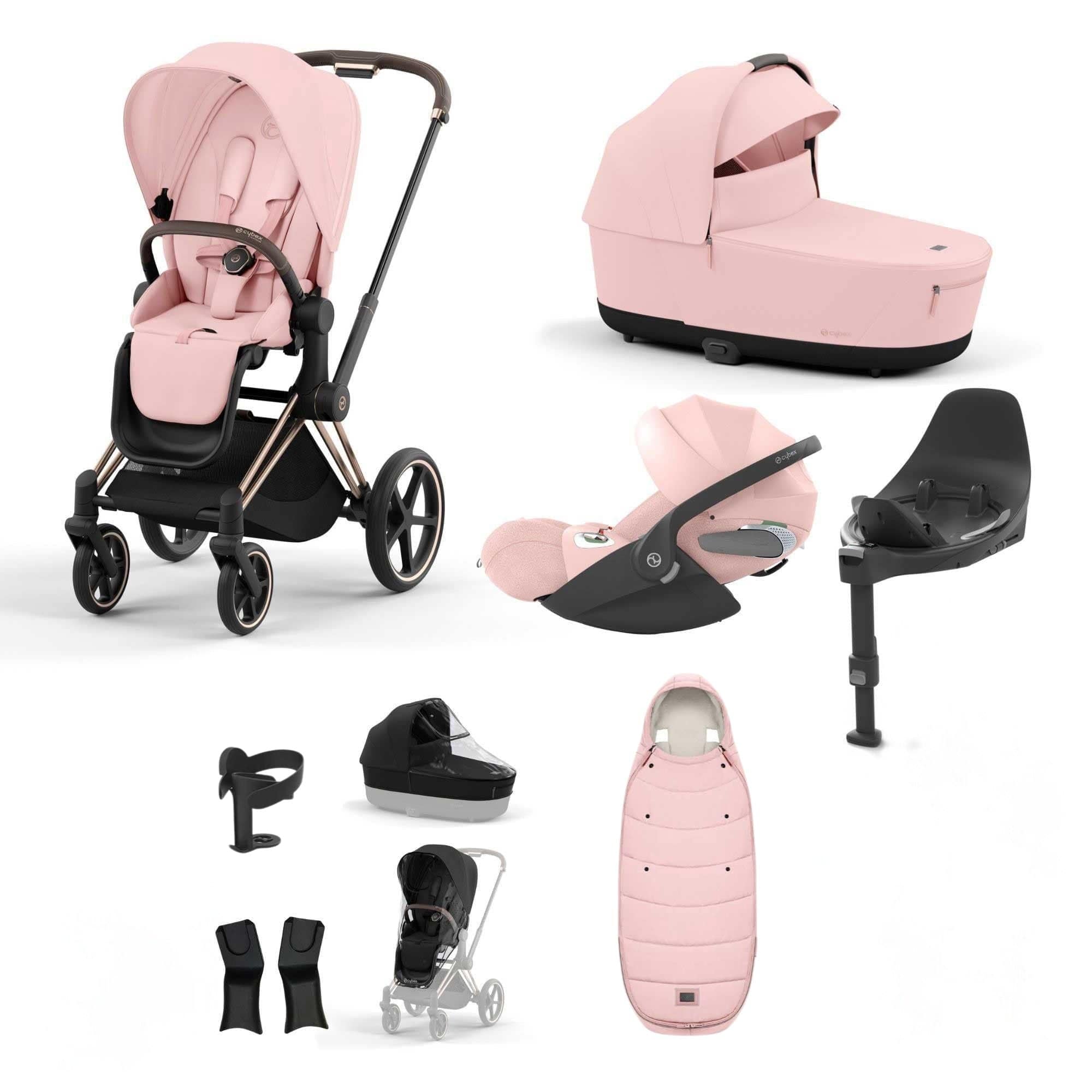 Cybex travel systems Cybex Priam Essential Travel Bundle - Peach Pink 19702-RSG-CLT-PLUS-PCH-PNK-a