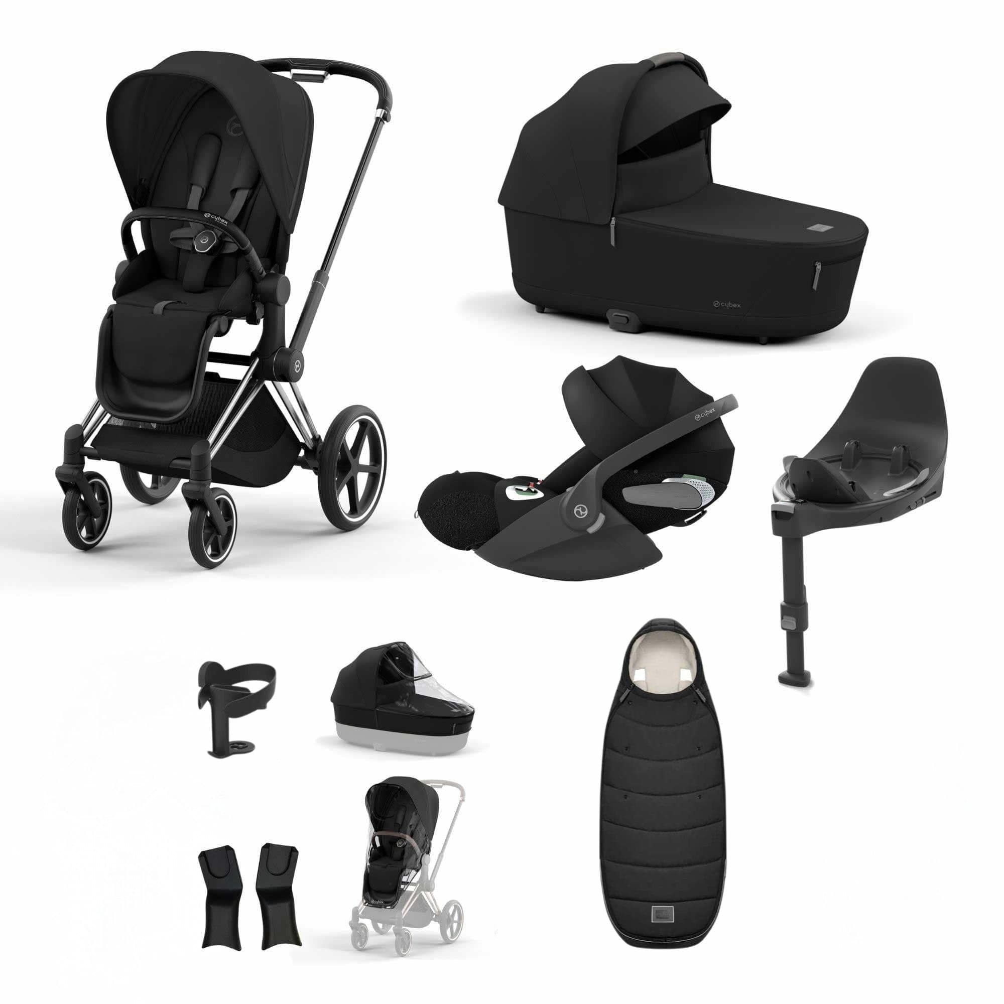 Cybex travel systems Cybex Priam Essential Travel Bundle - Sepia Black 19680-CHR-CLT-PLUS-SEP-BLA-a