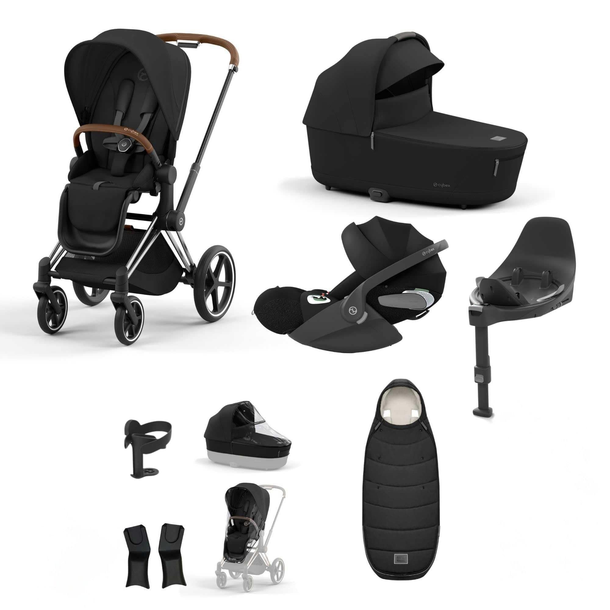 Cybex travel systems Cybex Priam Essential Travel Bundle - Sepia Black 19681-CHR-CLT-SEP-BLK-a