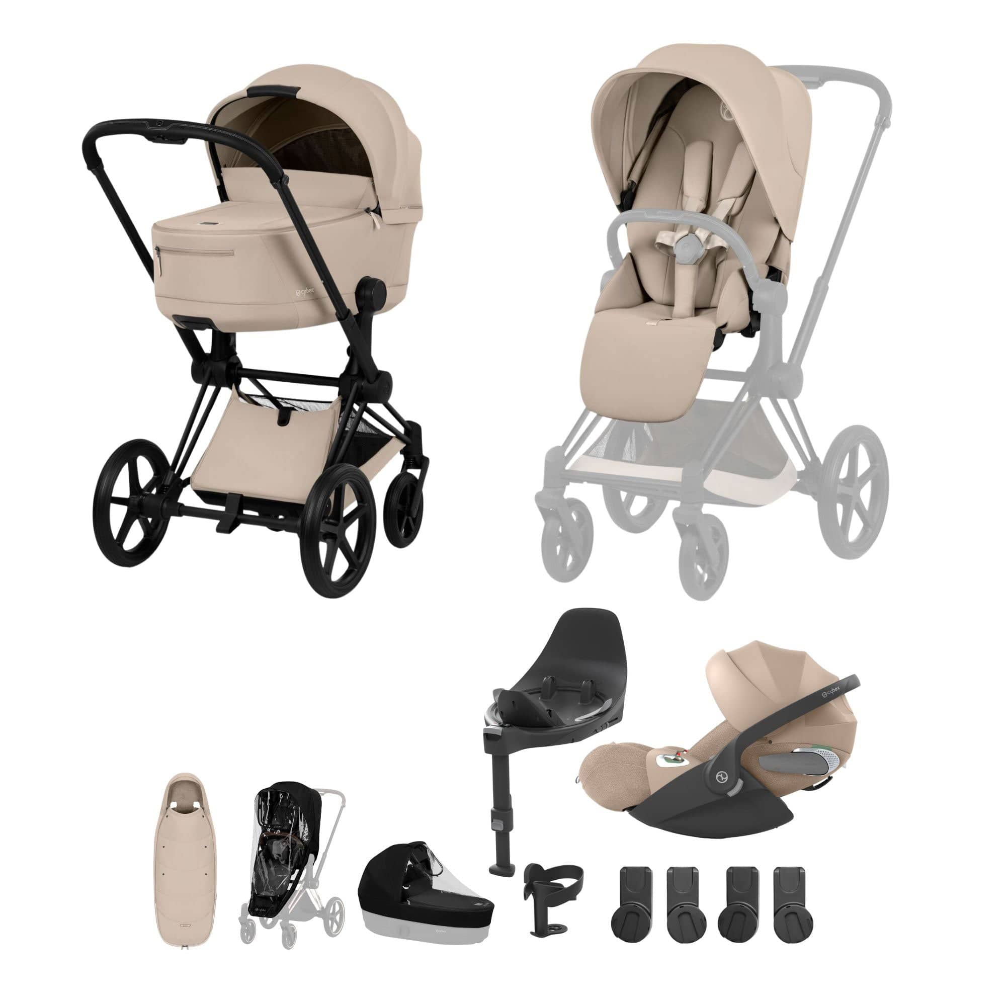 Cybex travel systems Cybex Priam Ultimate Accessory Bundle - Comfort Collection - Cozy Beige 21955-MB-COZ-BEI-1
