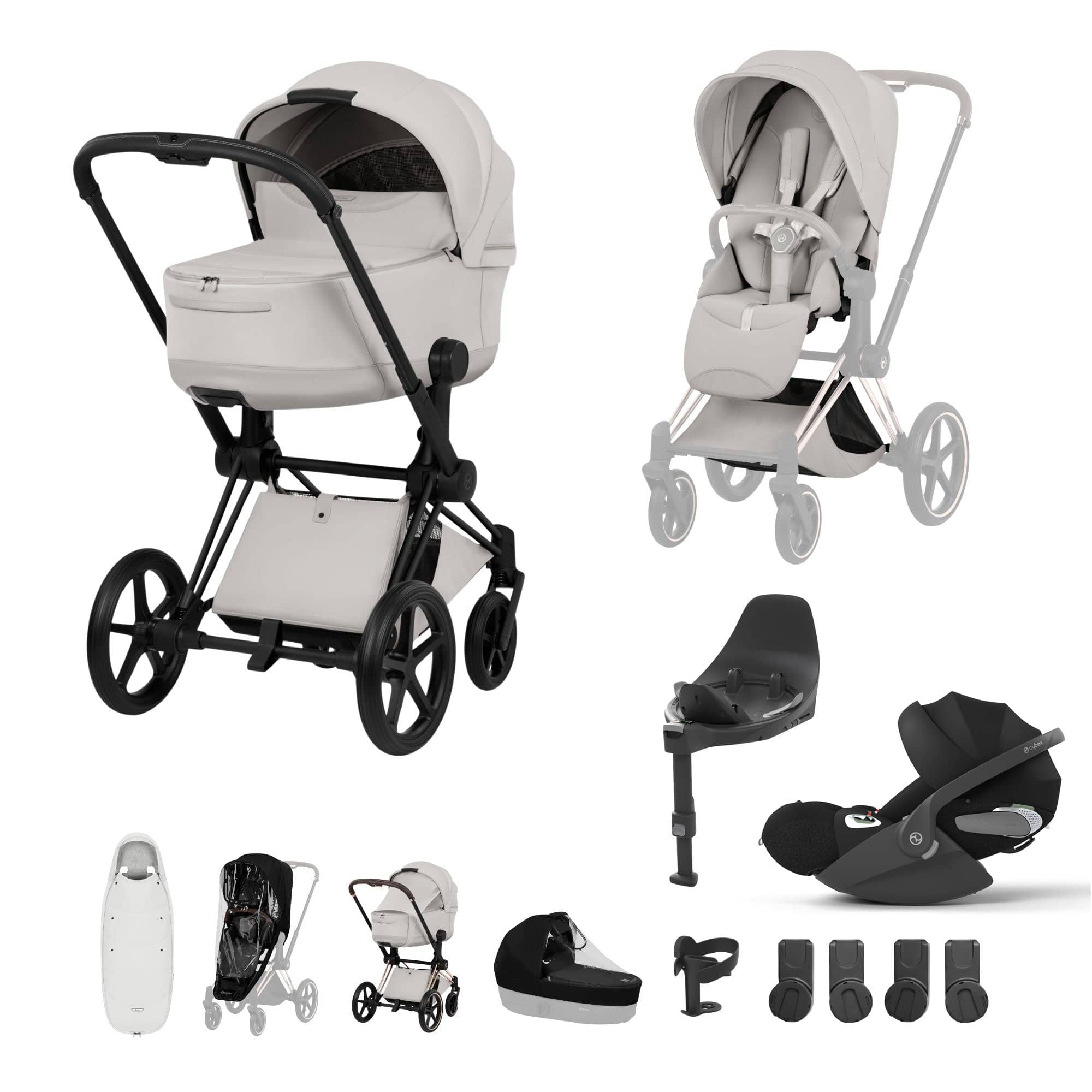 Cybex Travel Systems Cybex Priam Ultimate Accessory Bundle - Style Collection - City Grey 21864-MB-CIT-GRY
