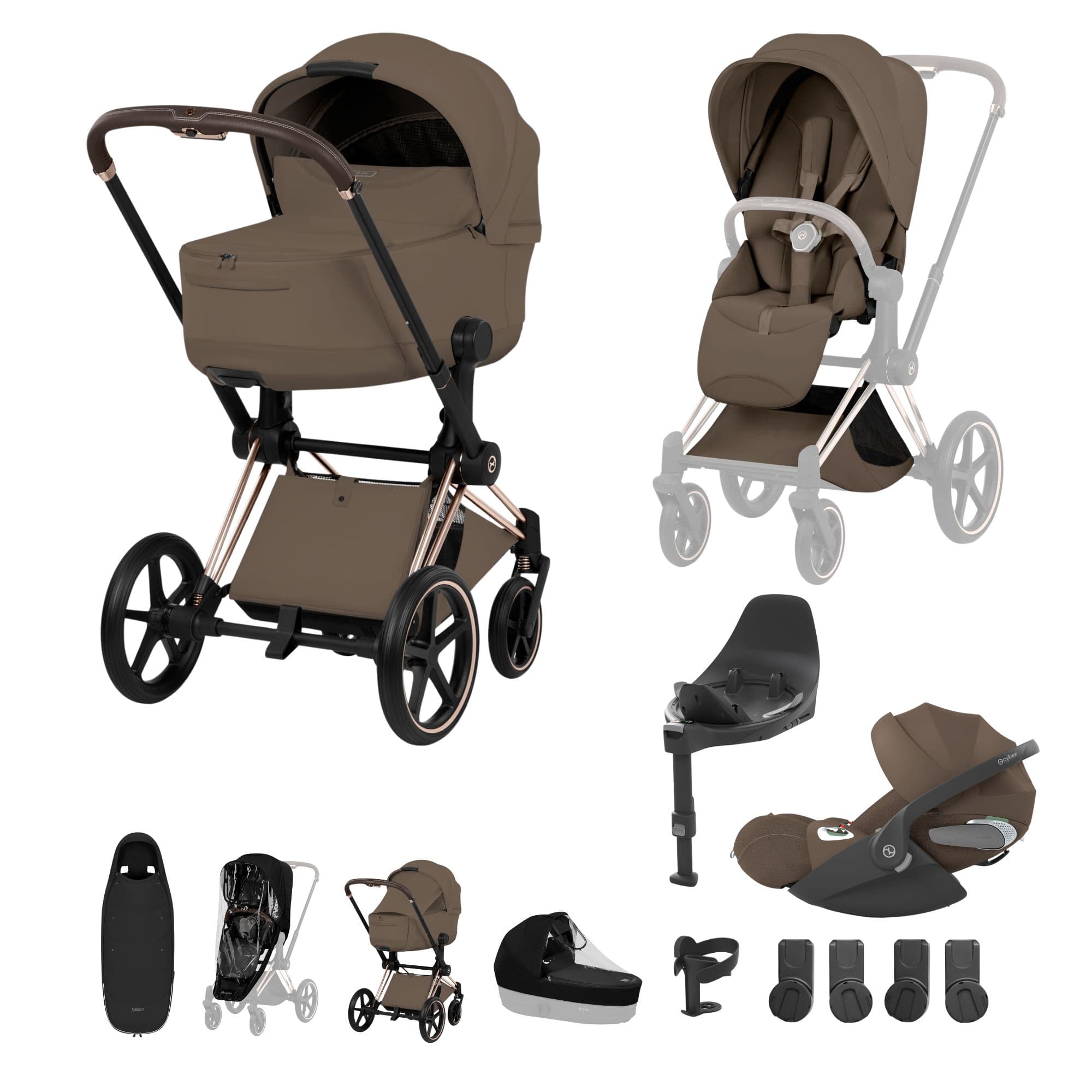 Cybex Travel Systems Cybex Priam Ultimate Accessory Bundle - Style Collection - Coconut Brown