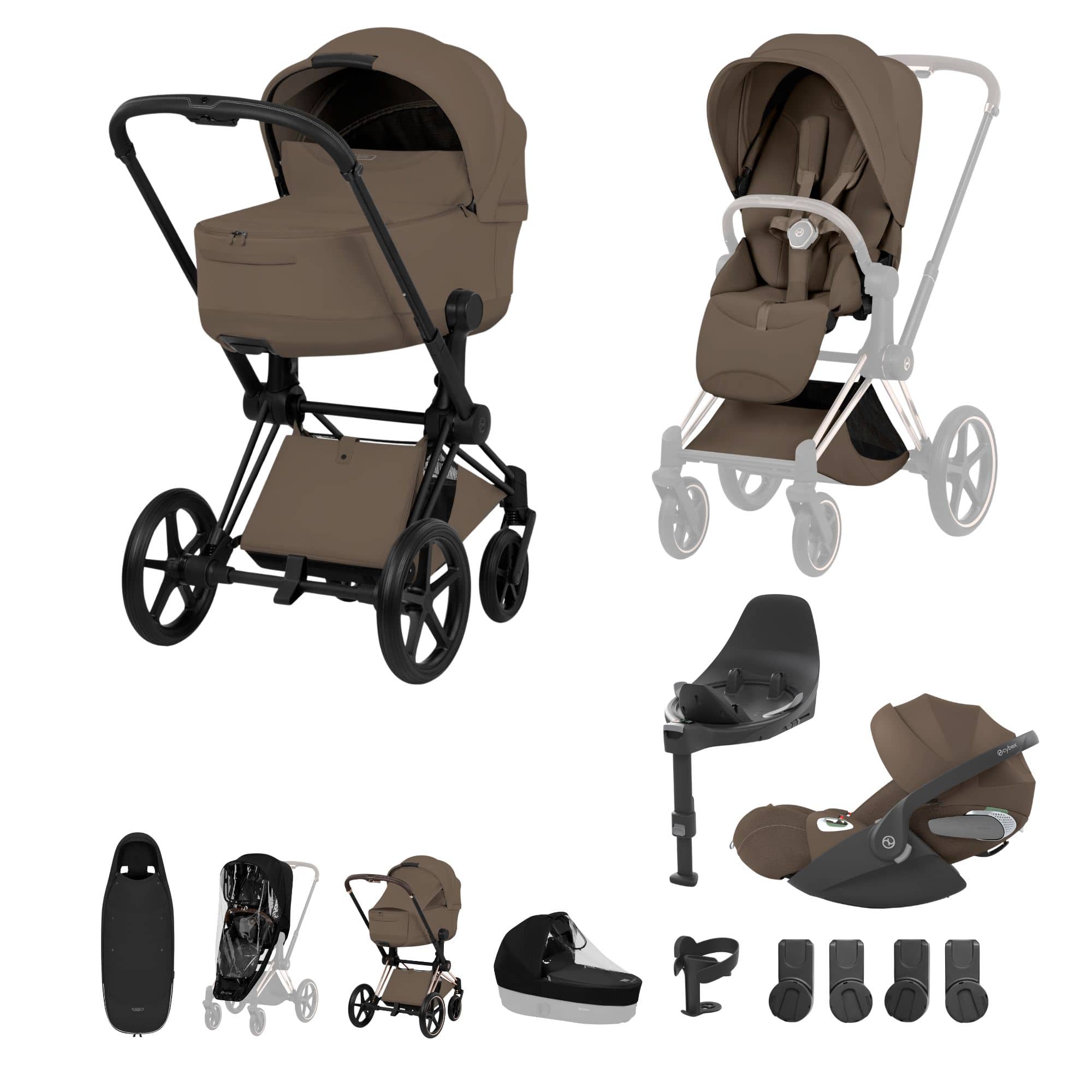 Cybex Travel Systems Cybex Priam Ultimate Accessory Bundle - Style Collection - Coconut Brown