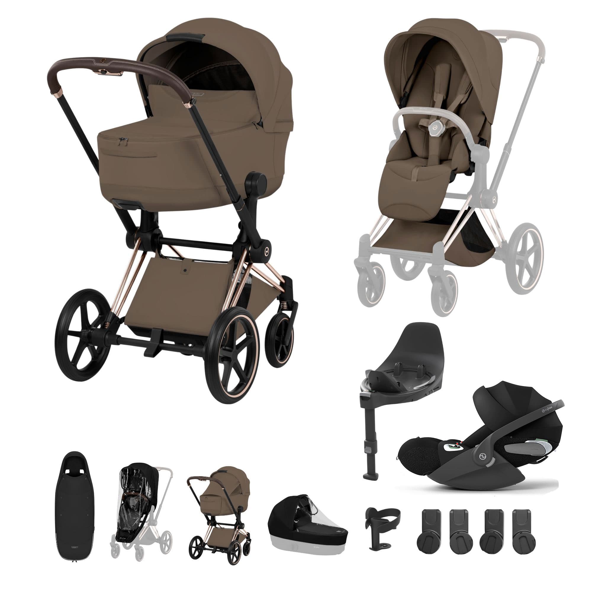 Cybex Travel Systems Cybex Priam Ultimate Accessory Bundle - Style Collection - Coconut Brown
