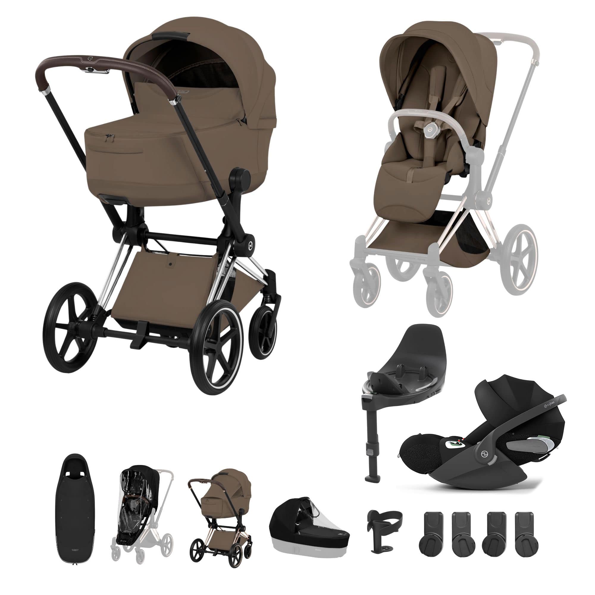 Cybex Travel Systems Cybex Priam Ultimate Accessory Bundle - Style Collection - Coconut Brown
