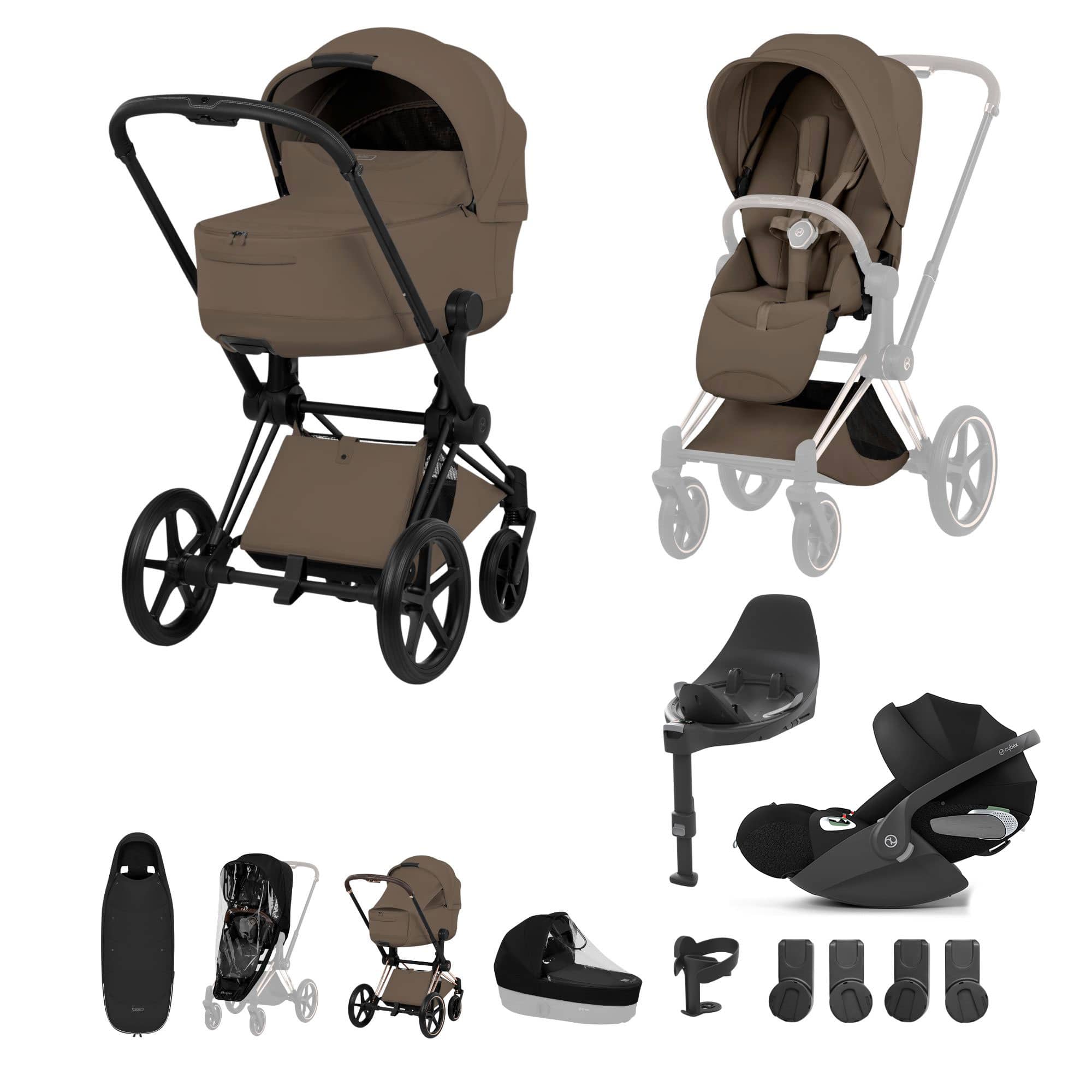 Cybex Travel Systems Cybex Priam Ultimate Accessory Bundle - Style Collection - Coconut Brown 21864-MB-NUT-BRN