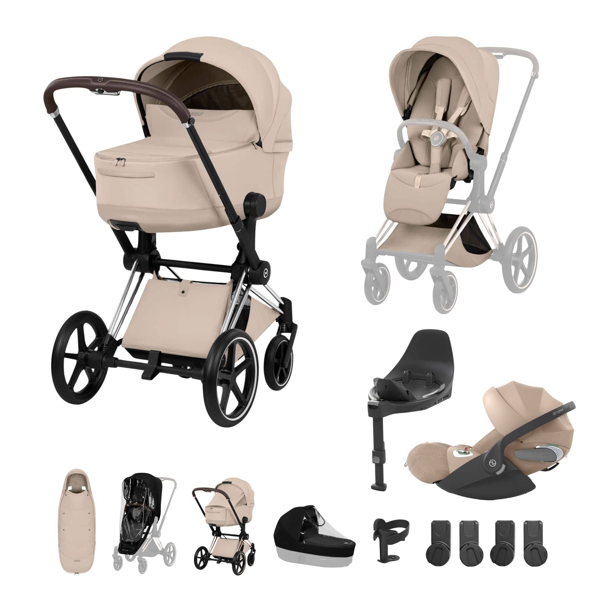 Cybex Travel Systems Cybex Priam Ultimate Accessory Bundle - Style Collection - Cozy Beige 21864-CB-COZ-BEI-1