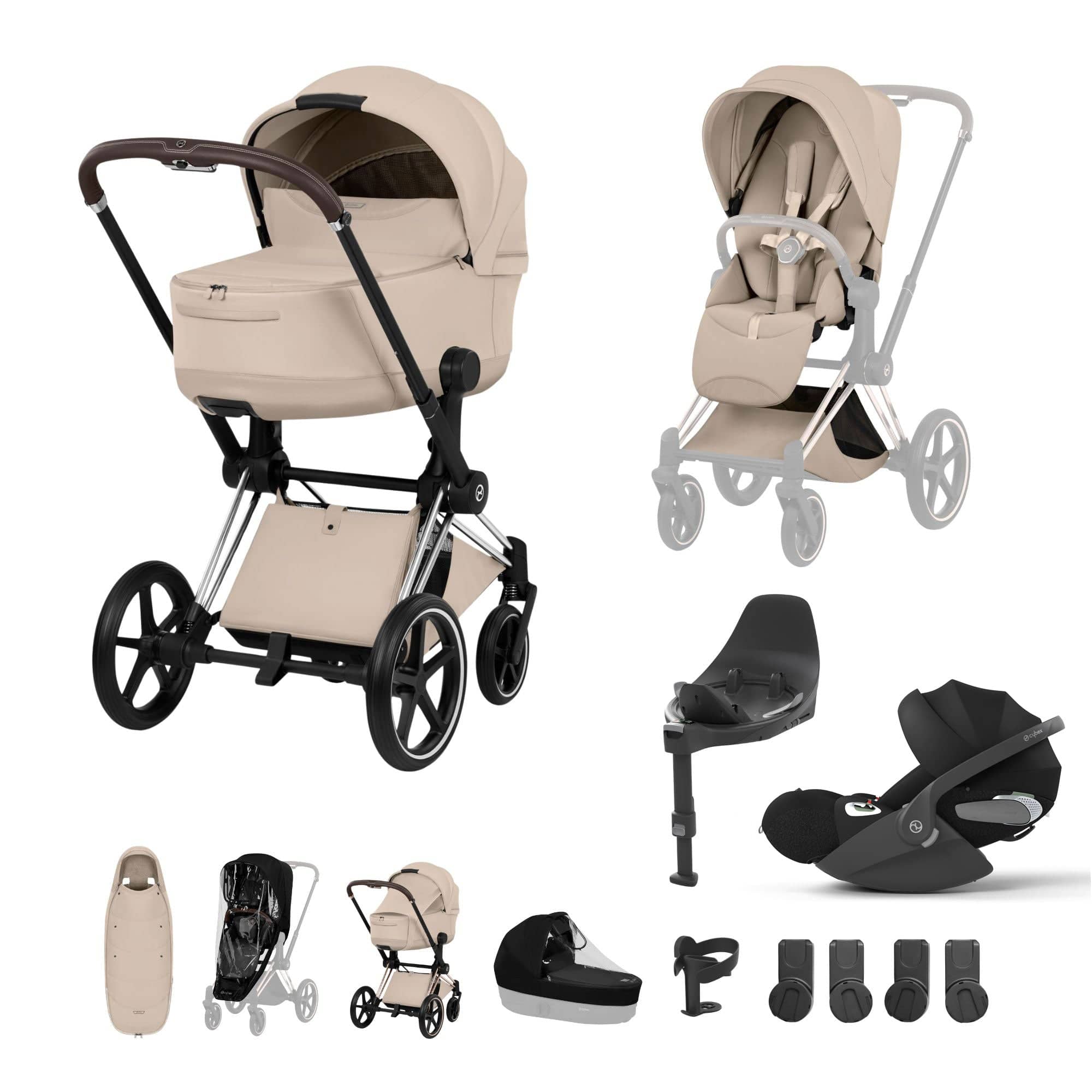 Cybex Travel Systems Cybex Priam Ultimate Accessory Bundle - Style Collection - Cozy Beige 21864-CB-COZ-BEI