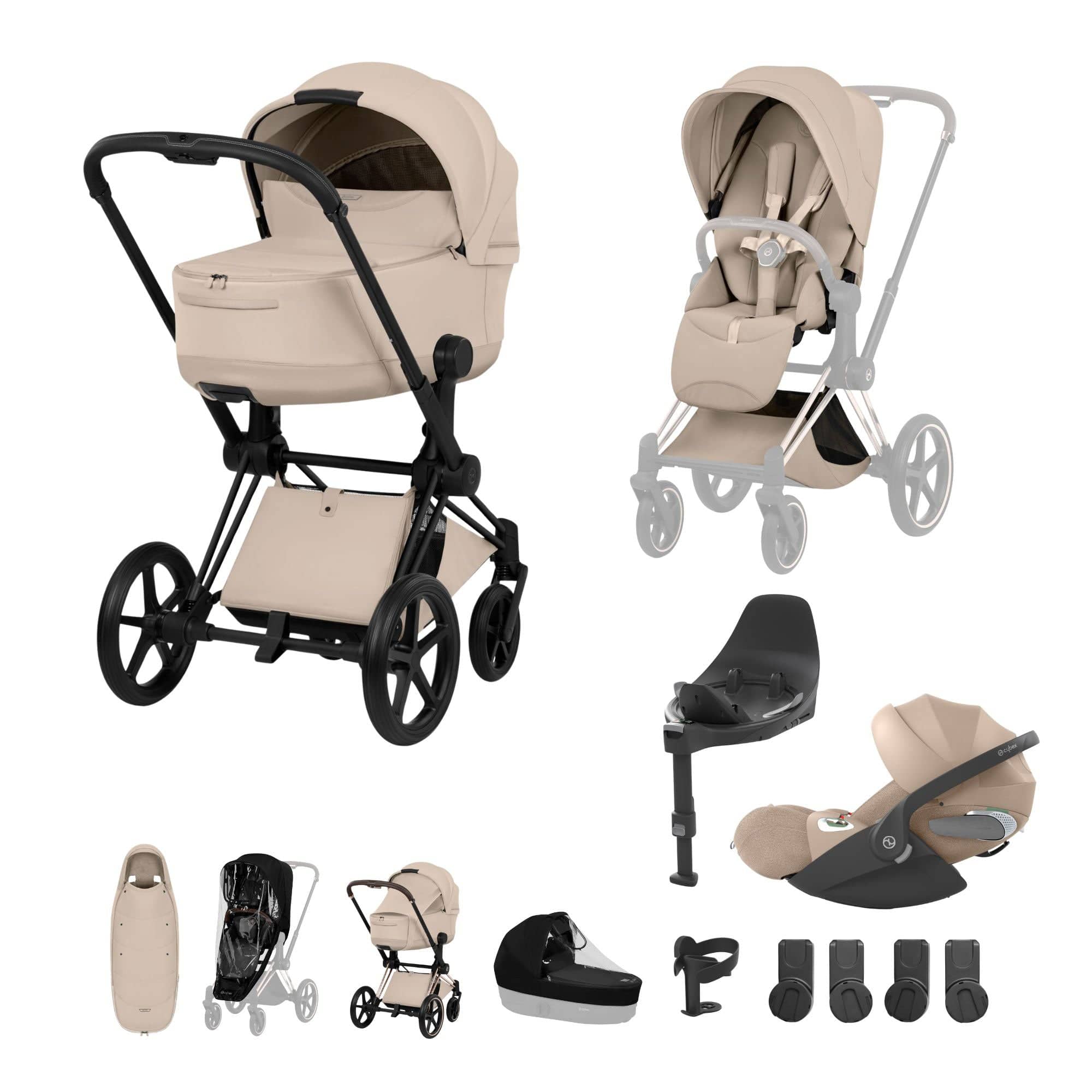 Cybex Travel Systems Cybex Priam Ultimate Accessory Bundle - Style Collection - Cozy Beige 21864-MB-COZ-BEI-1
